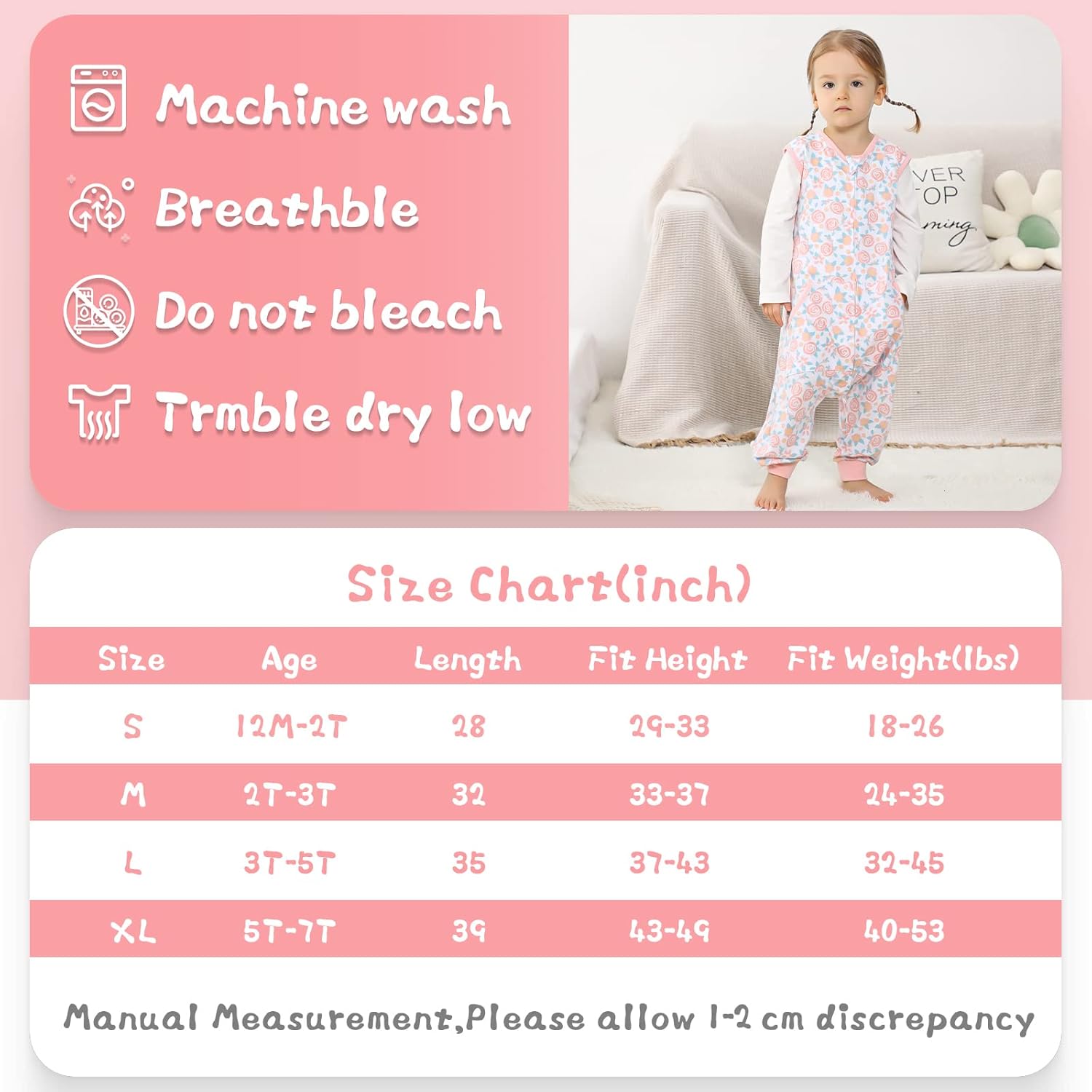 Saco de dormir para niños pequeños, saco de dormir de 2 a 3 años, saco de dormir ligero para bebé, saco de dormir con pies, saco de dormir suave sin