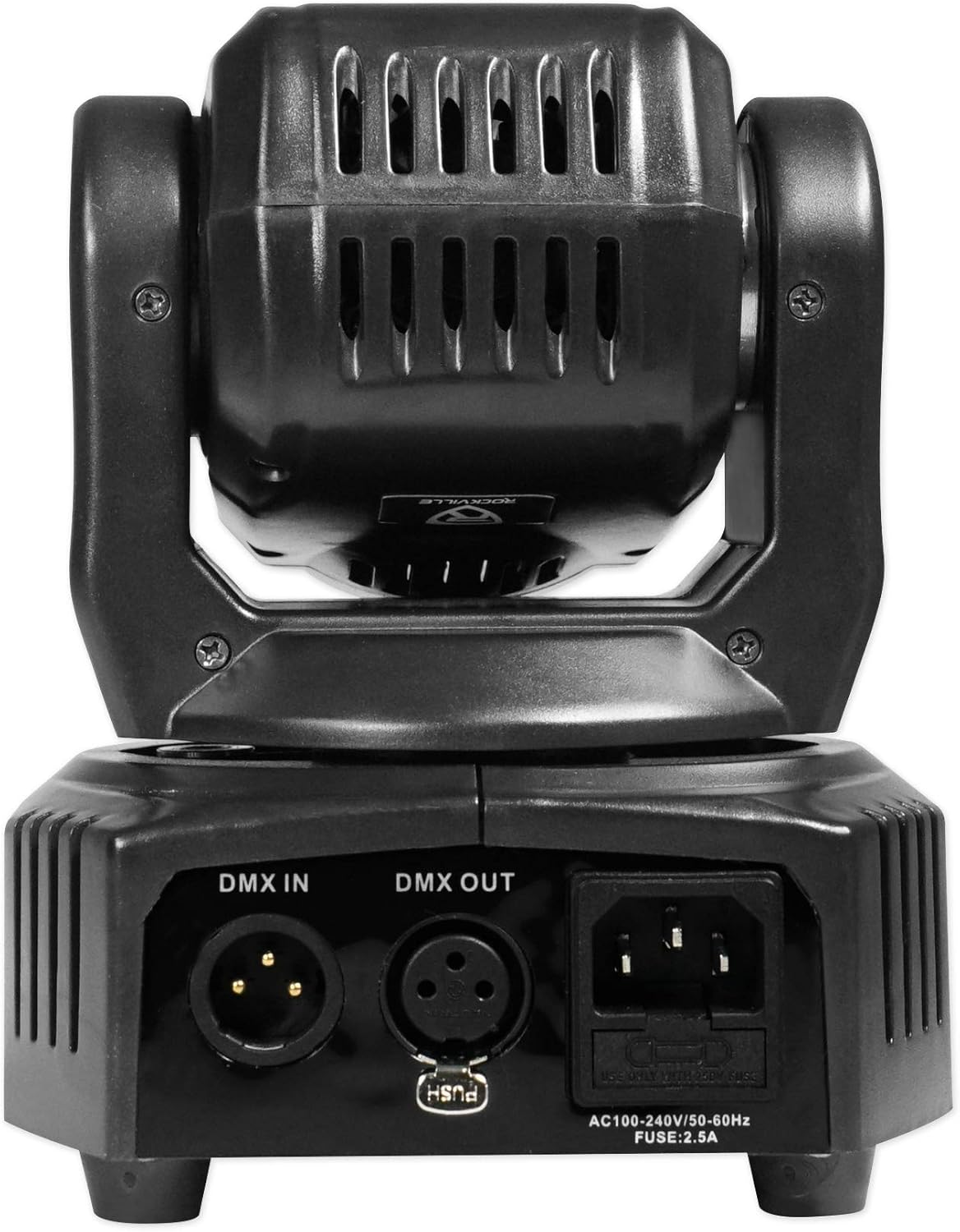 (2) Rockville RockOn-7 40w RGBW Cabezal móvil DMX Spot Beam Stage Club Light+Remote