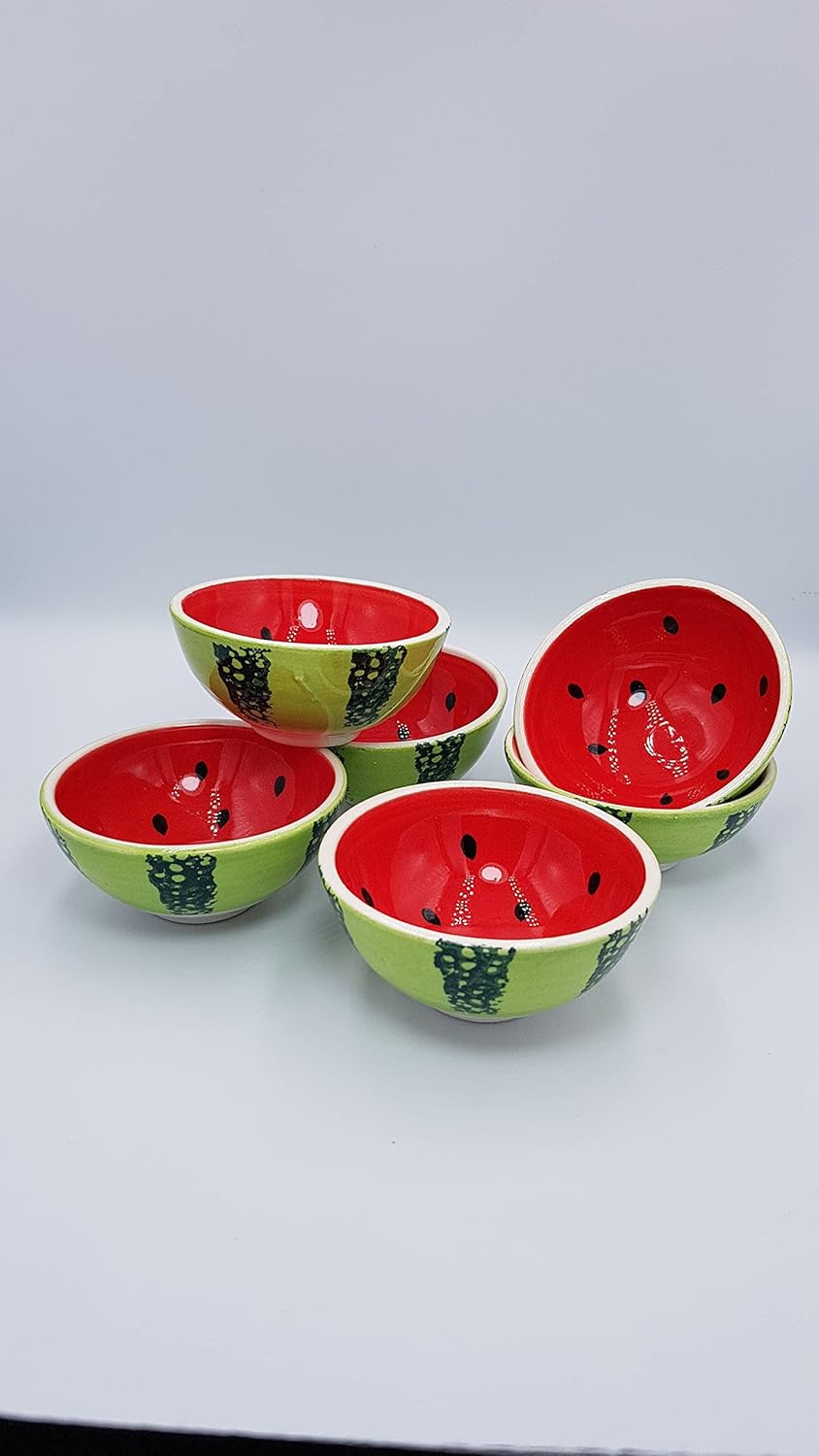kaira – Lindos cuencos de cerámica pintados a mano con diseño de frutas para aperitivos, helado, condimento, arroz, postre, salsa de soja, cereales