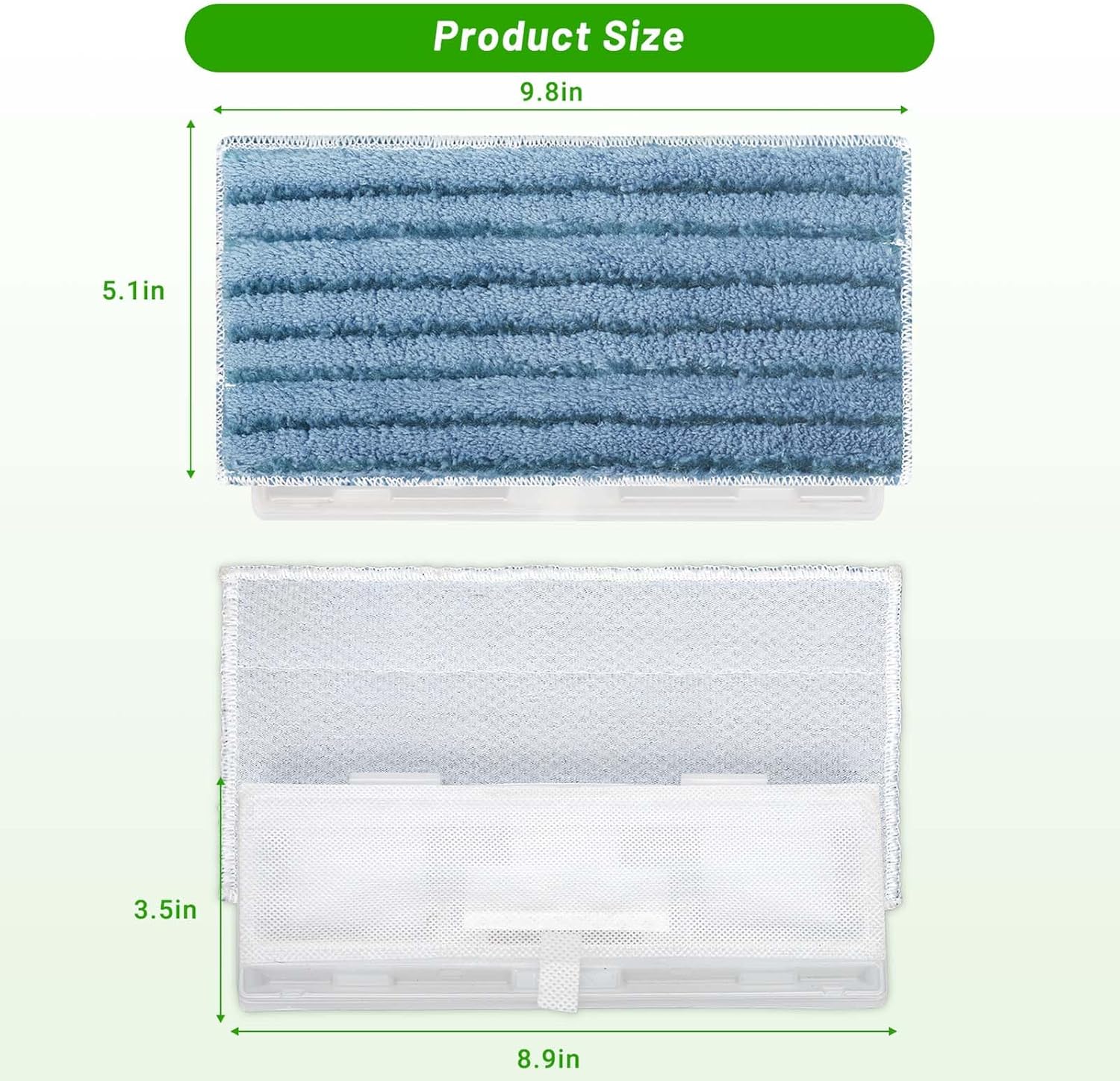 Paquete de 4 almohadillas de microfibra lavables de repuesto para trapeadores de aspiradora Shark Vacmop VM252 VM251 VM200 VM200C VM252C QM250 VM250