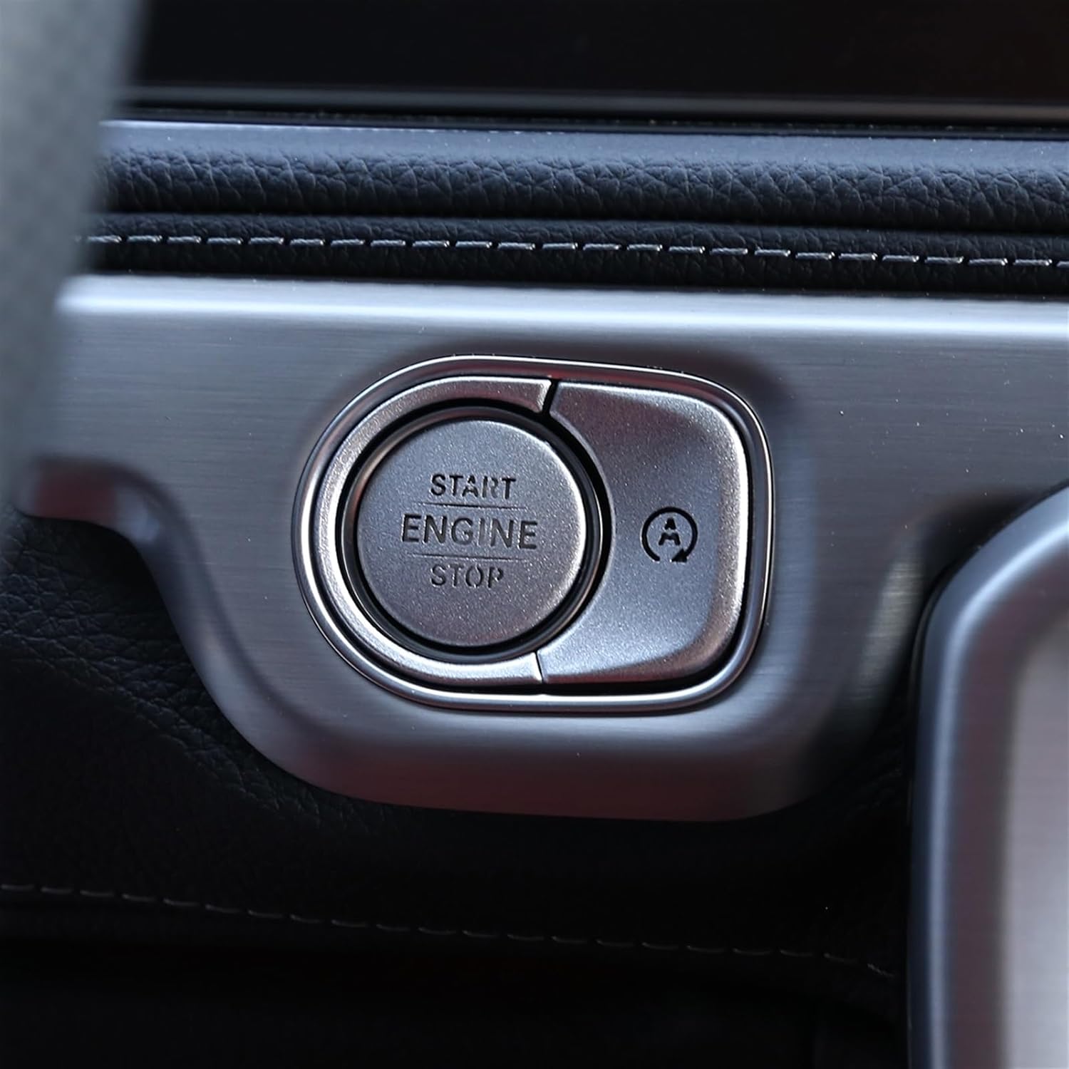 Para Benz G Class W463 2019-2020. para GLE GLS W167 X167 2020-2021. Adhesivo de aluminio para el botón del interruptor de arranque del motor del