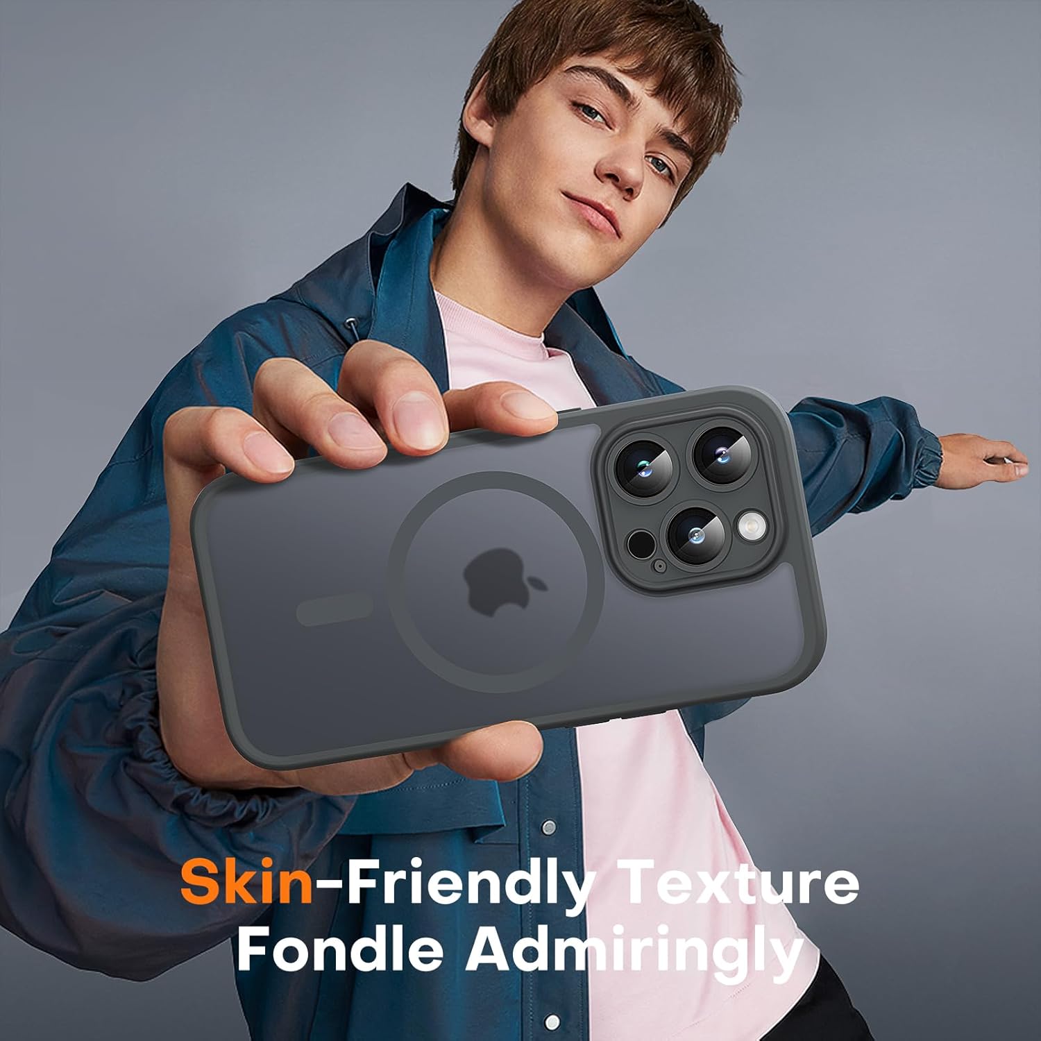 TOCOL Funda magnética 3 en 1 para iPhone 15 Pro, mejorada protección completa de cámara con 2 protectores de pantalla, compatible con MagSafe,