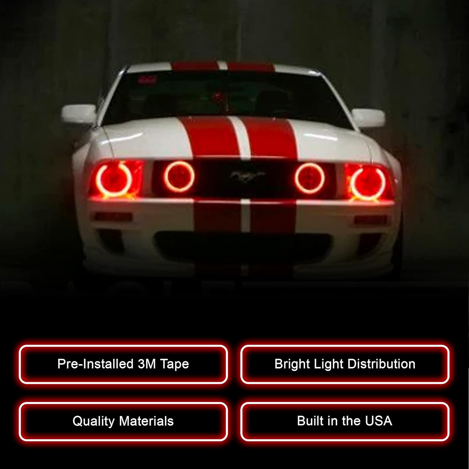 ORACLE LIGHTING ColorSHIFT Kit de halo antiniebla LED  Ford Mustang GT ’05  ’09, 1 par, parte # 1160-333 controlador no incluido