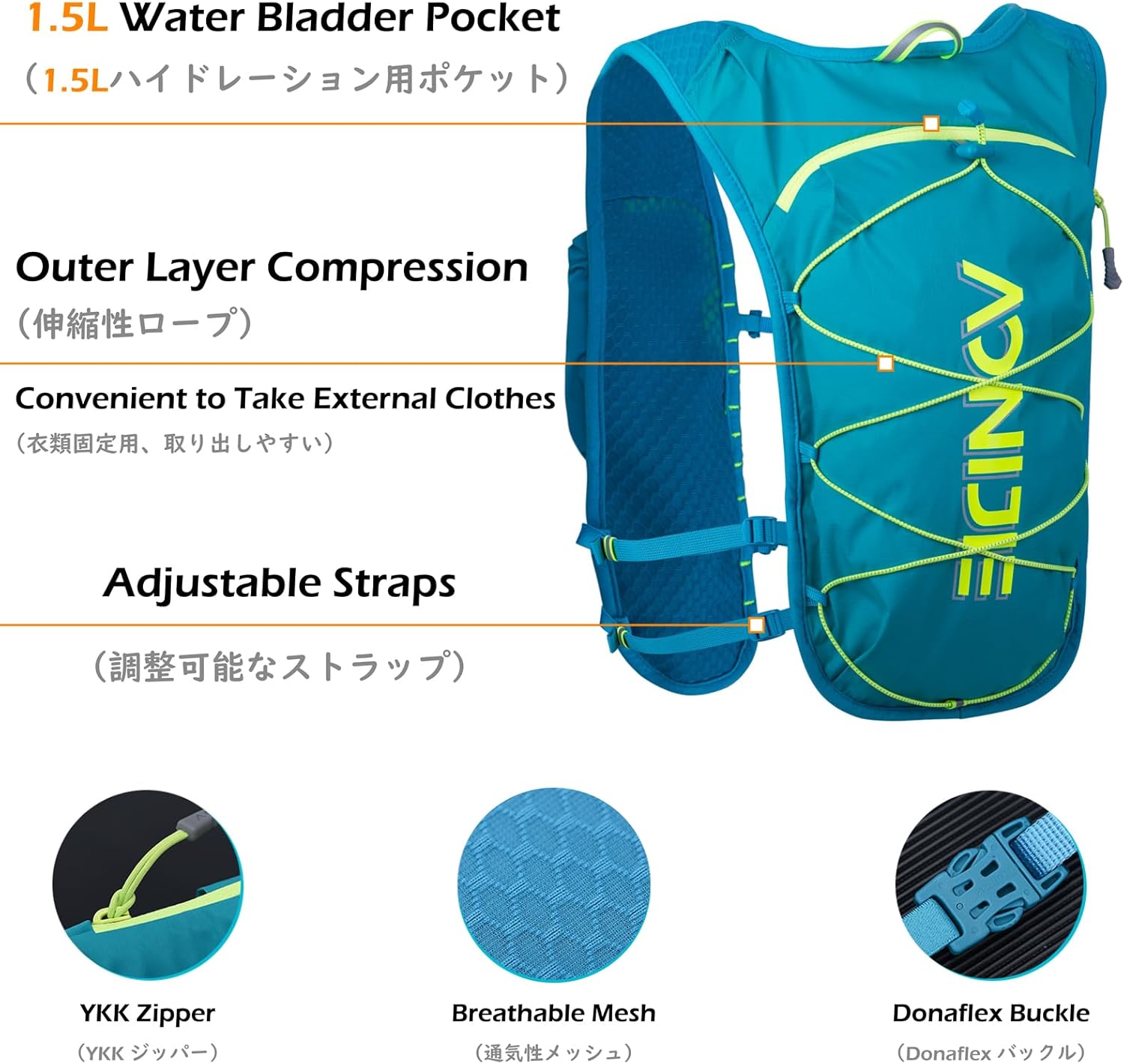 TRIWONDER – Mochila de hidratación para senderismo, bolsa de agua, chaleco para correr, para uso al aire libre, ciclismo, festivales, raves,