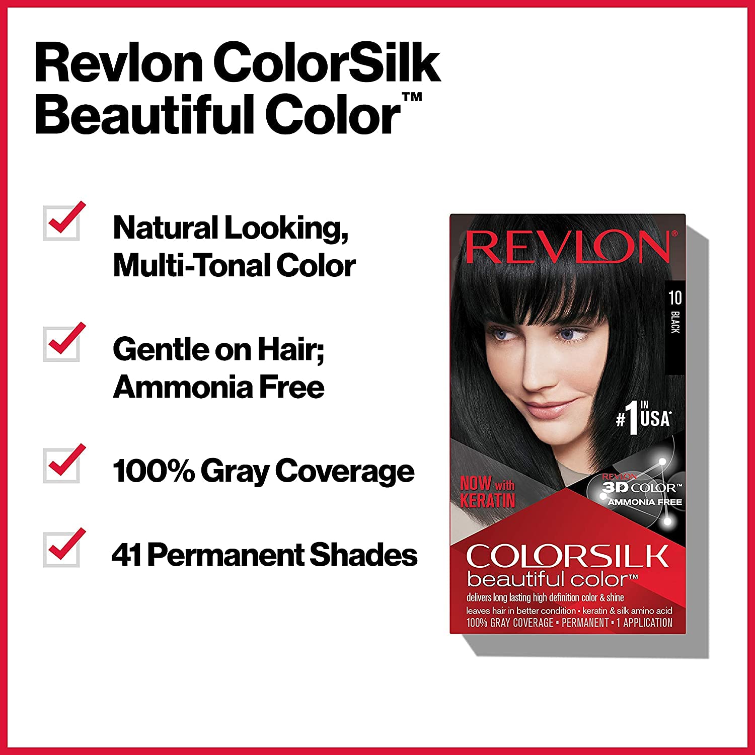 Revlon ColorSilk Beautiful Color 41 marrón medio 1 ea (paquete de 12)