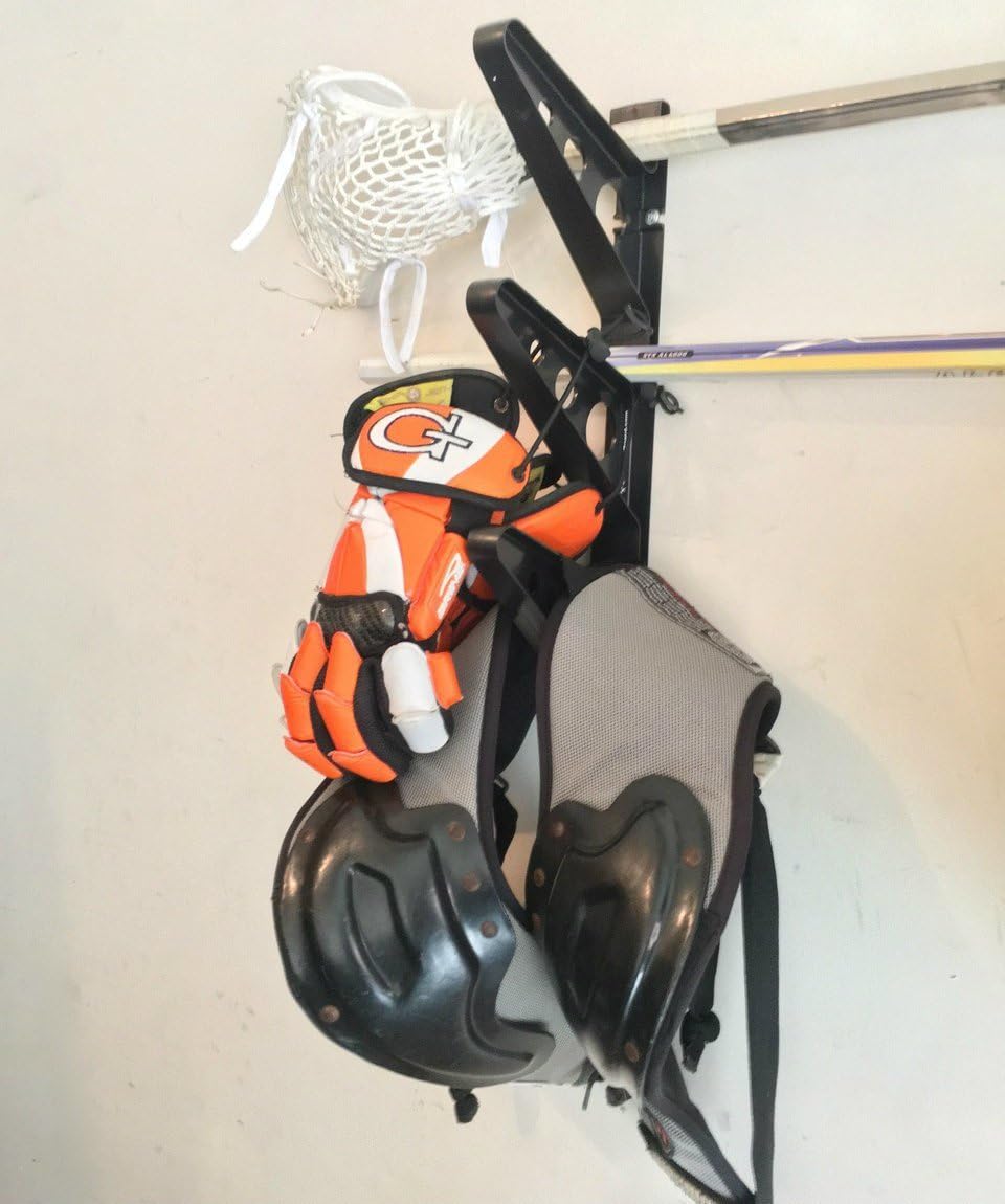 StoreYourBoard Lacrosse Stick – Estante de almacenamiento de pared, almohadillas y equipos de palos Lax, soporte organizador para el hogar y el
