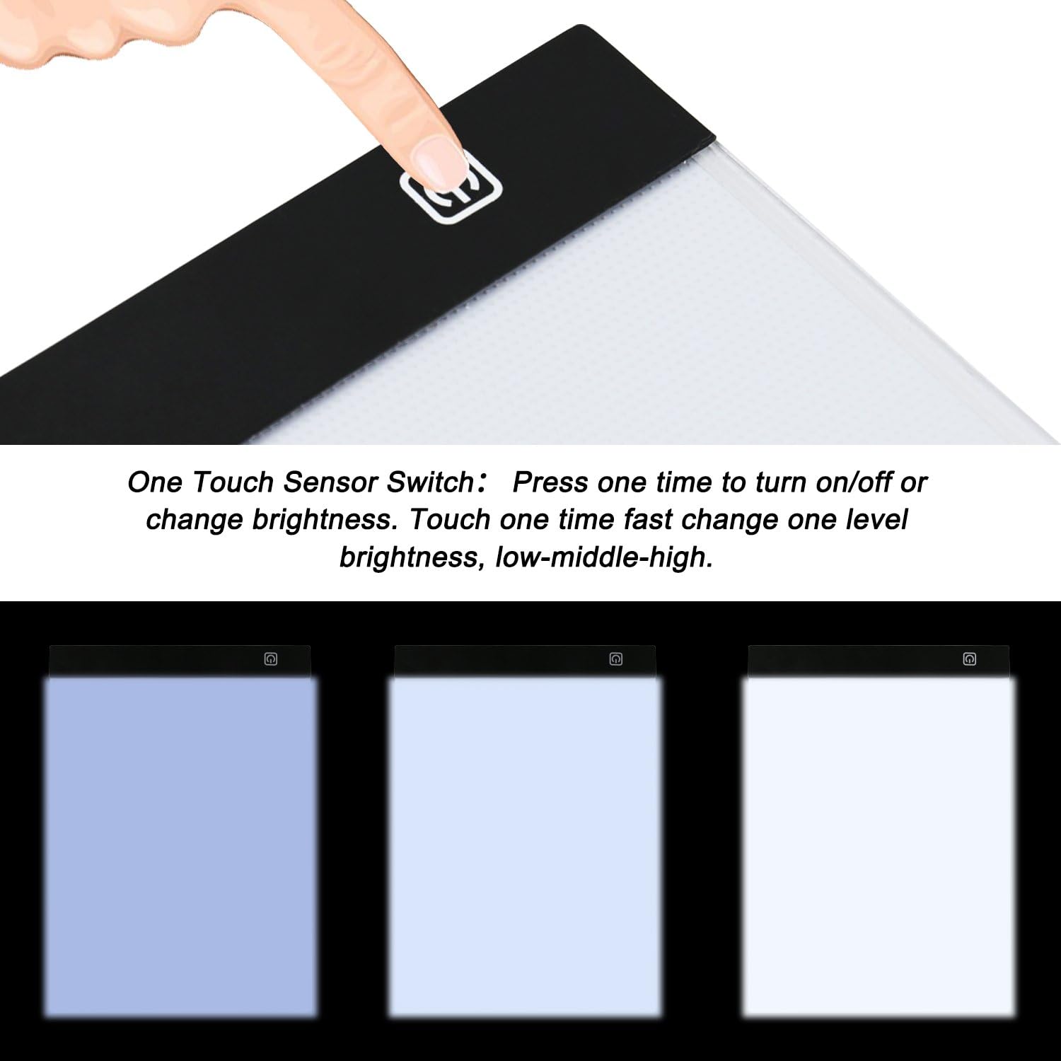 Cuadro de diamante A3 regulable con 3 niveles de brillo LED Tableta de luz brillante Caja de luz aplicable a la pintura de diamante 5D Artcraft Copy