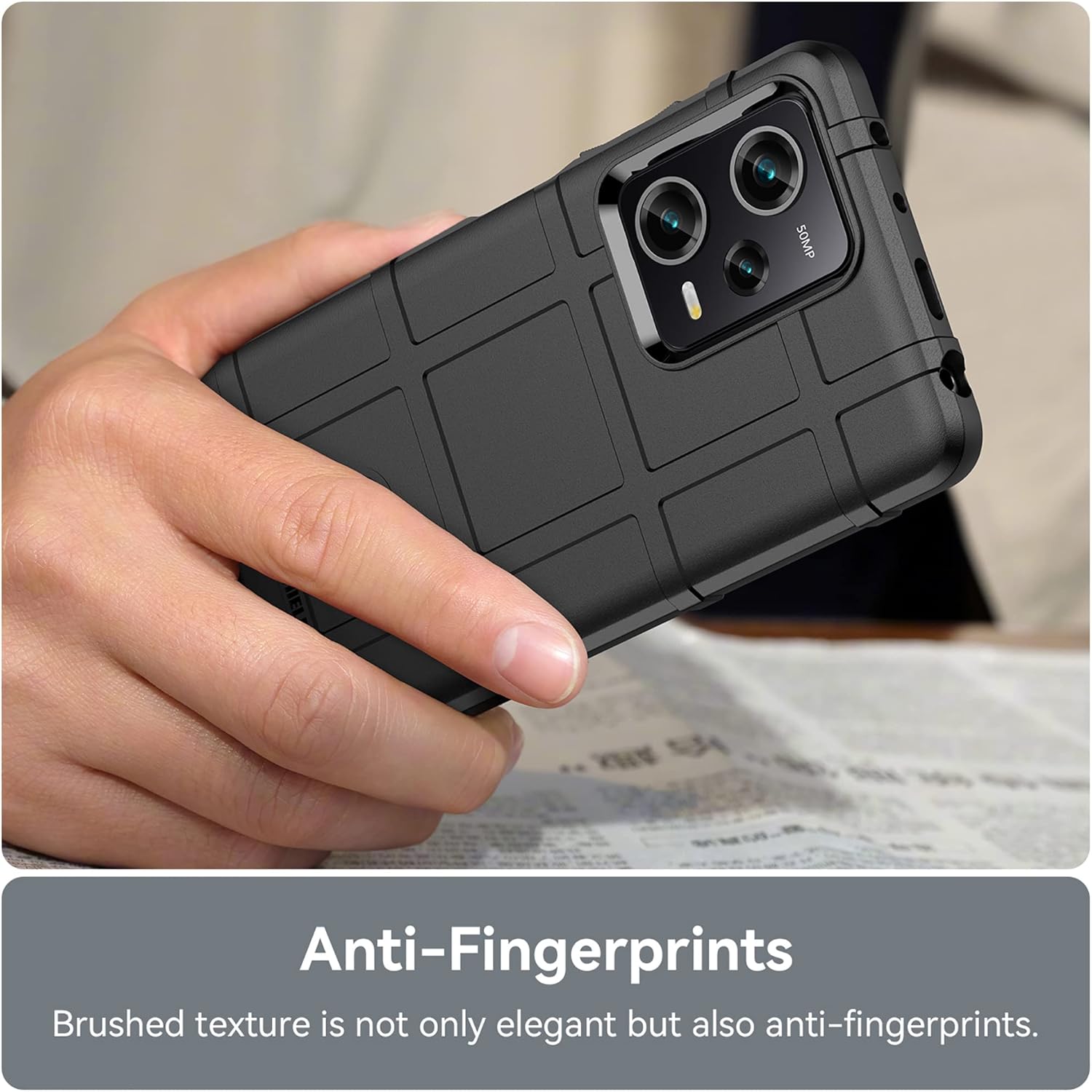 Ysnzaq Funda resistente de grado militar para Xiaomi Redmi Note 12 ProPoco X5 Pro, ultra delgada suave TPU a prueba de golpes Funda protectora para