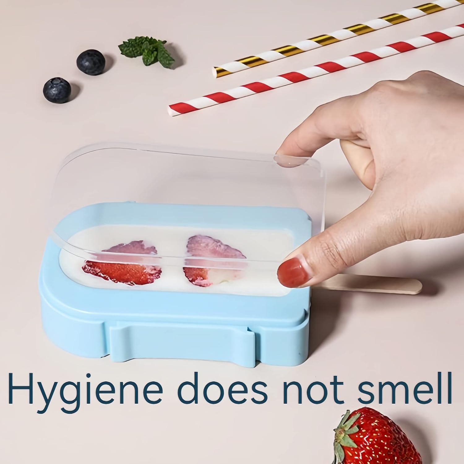 Juego de 2 moldes para paletas bonitas, 2 piezas, moldes para hacer helados, moldes para helados, accesorios de cocina, fácil liberación, leche