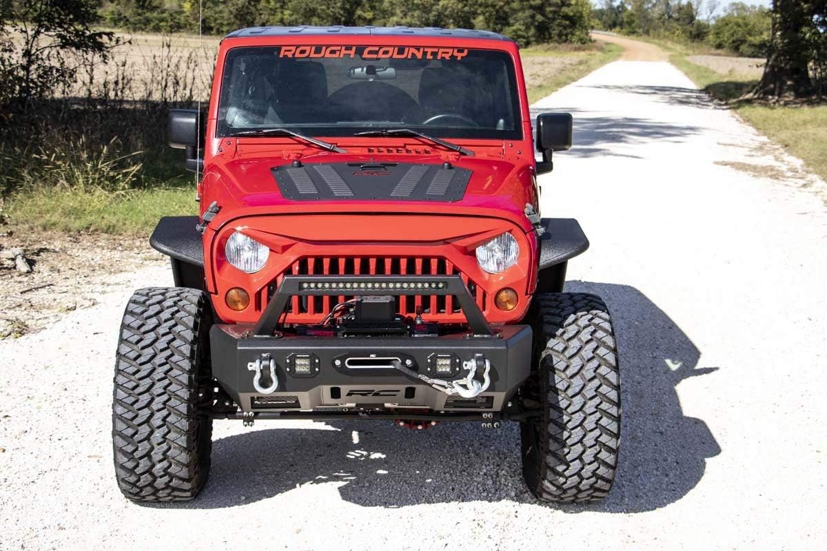 Rough Country Rejilla de capó para Jeep Wrangler JK 2007-2018 – 10527