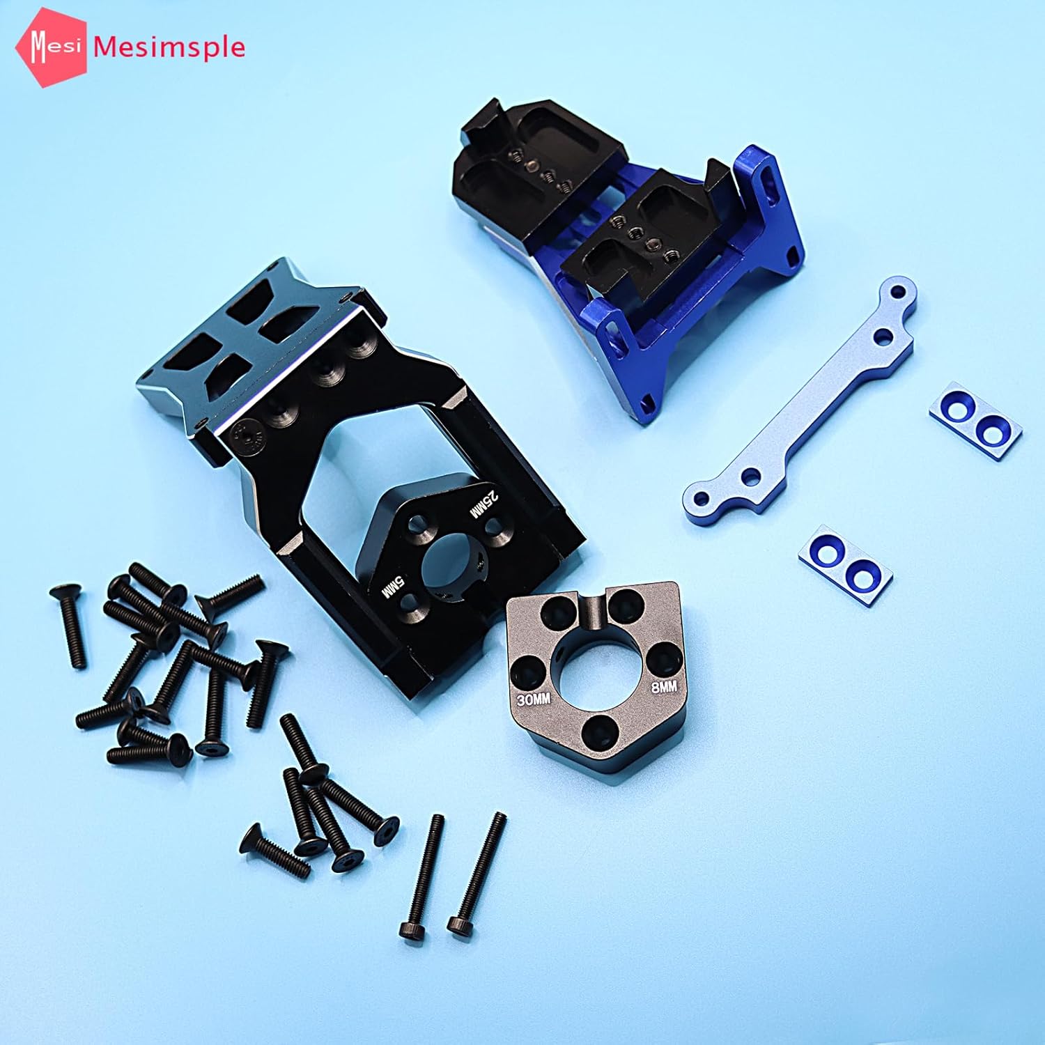 Mesimsple Soportes de motor Alloy X maxx 7760 para 15 X-Maxx 6S y Xmaxx 8S Montaje de motor delantero y trasero y actualizaciones de camión 16 XRT 8S