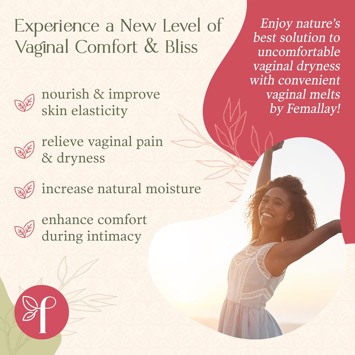 Femallay Country Getaway – Paquete de supositorios hidratantes, supositorios 100% naturales para olor vaginal y sequedad, 14 derretidos perfumados