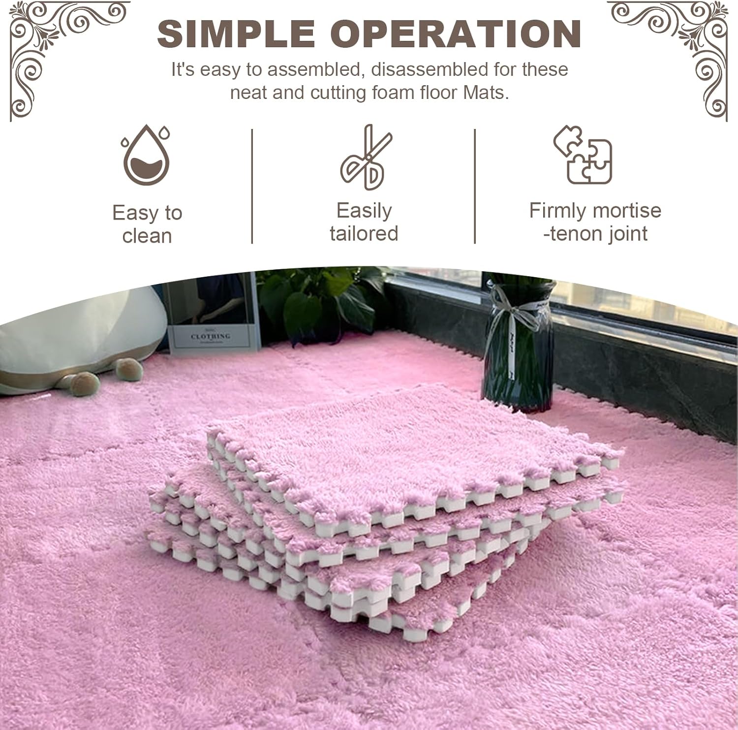 16 alfombrillas modulares de espuma EVA suave entrelazadas de 11.8 pulgadas de grosor de 11.8 pulgadas de grosor, azulejos de alfombra de caravana