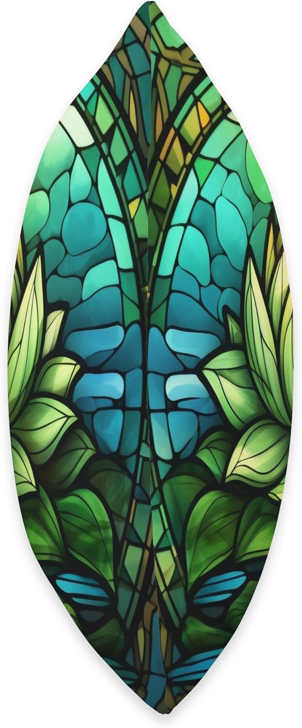 Spiritual Abstract – Cojín de flores de loto verde, 16 x 16 pulgadas, multicolor