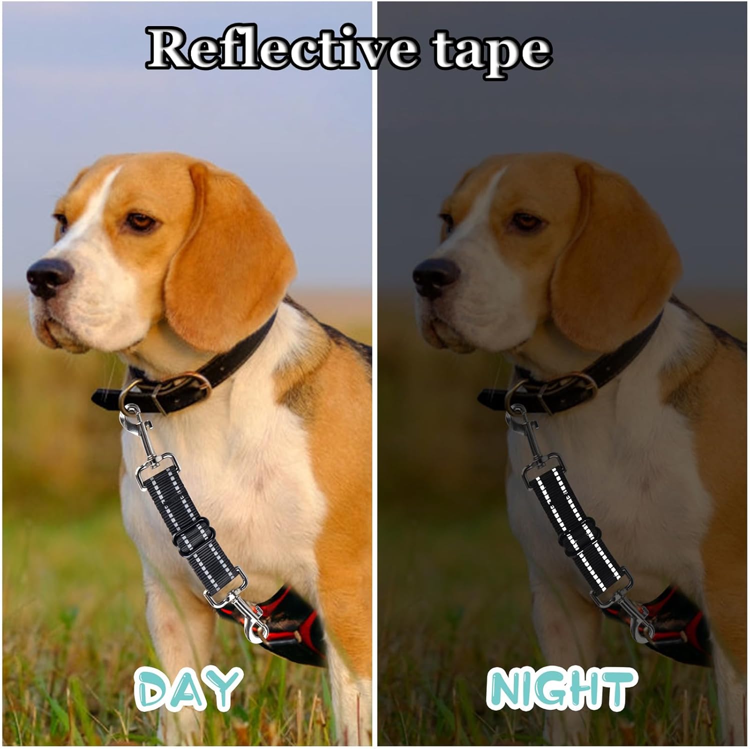 Clip de seguridad para collar de punta, 2 clips de seguridad para perro, clip de seguridad para correa de perro, clip de seguridad reflectante