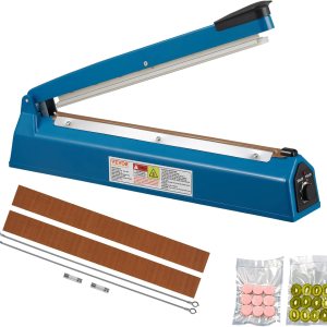 VEVOR Sellador de impulso de 16 pulgadas, máquina de sellado térmico manual con modo de calefacción ajustable, selladores de bolsas retráctiles ABS VEVOR Sellador de impulso de 16 pulgadas, máquina de sellado térmico manual con modo de calefacción ajustable, selladores de bolsas retráctiles ABS