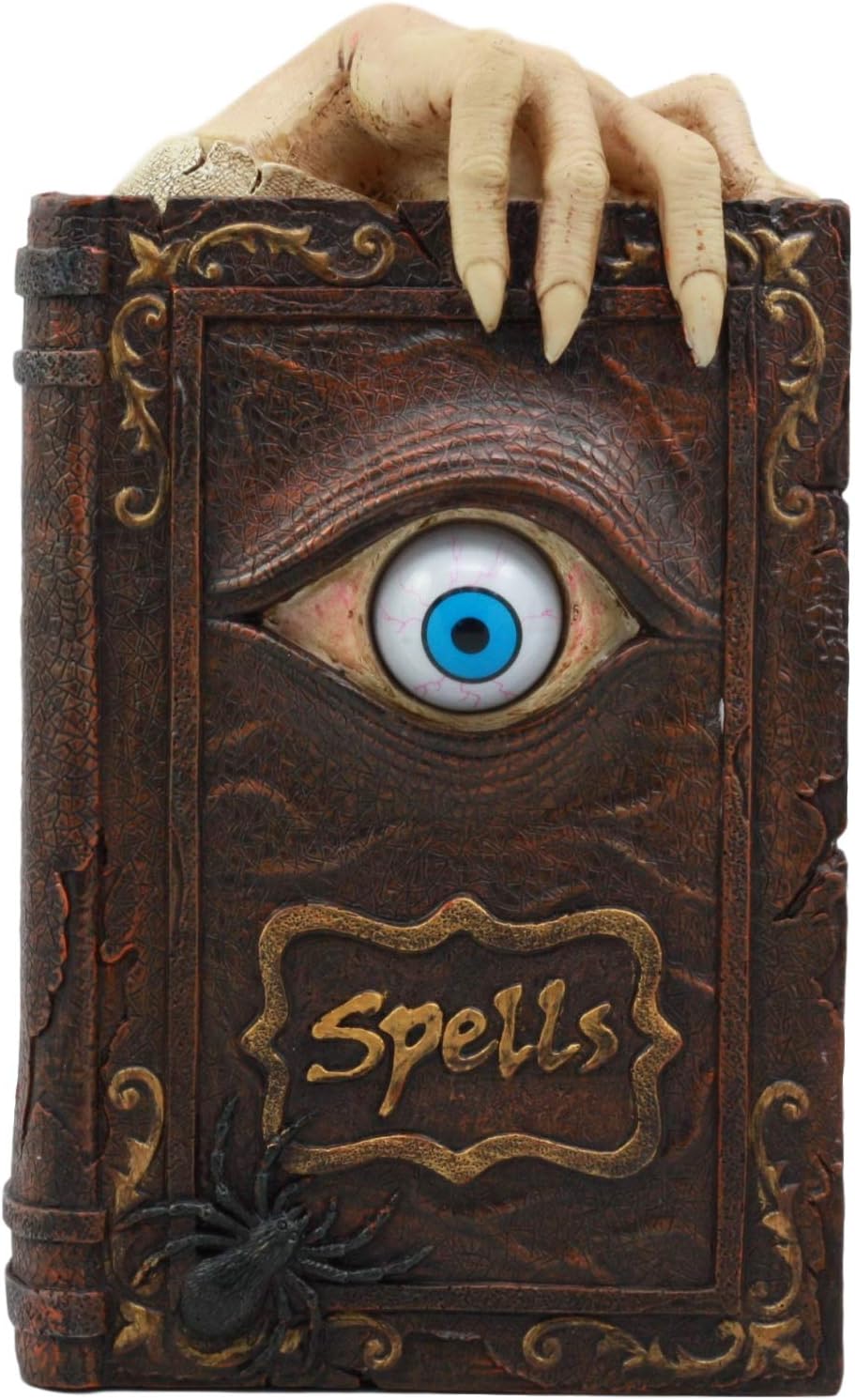 Ebros Witchcraft Hechicería realista de libro de hechizos de hechizos de hechizos Estatua decorativa de 8.5 pulgadas de alto