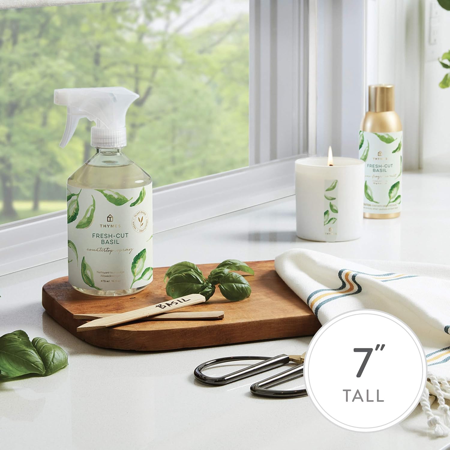 Thymes Difusor de varillas Petite – 4 onzas líquidas – Albahaca recién cortada