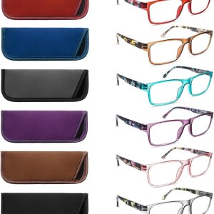 Ronecool Gafas de lectura para mujereshombres, bloqueo de luz azul, para lectura frente a la computadora, antifatiga ocular, 6 paquetes Ronecool Gafas de lectura para mujereshombres, bloqueo de luz azul, para lectura frente a la computadora, antifatiga ocular, 6 paquetes