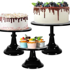3 soportes para tartas, soporte redondo negro para cupcakes de 81012 pulgadas, soporte de exhibición de postres para cupcakes, plato para servir 3 soportes para tartas, soporte redondo negro para cupcakes de 81012 pulgadas, soporte de exhibición de postres para cupcakes, plato para servir