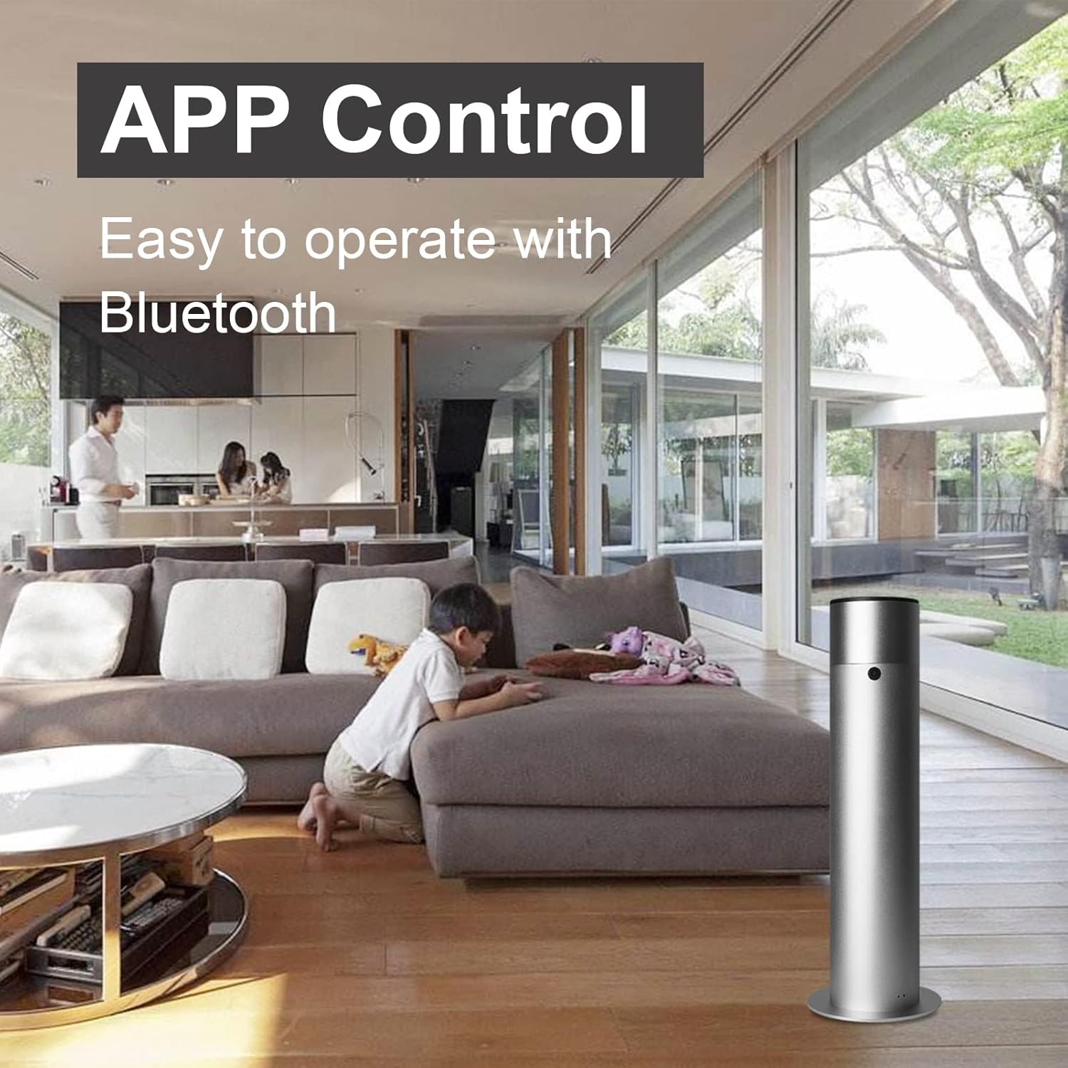 Zinyeme Difusor de aceite esencial Bluetooth para aceites de aromaterapia, sistema de difusión sin agua de 16.9 fl oz, difusor de fragancia, máquina