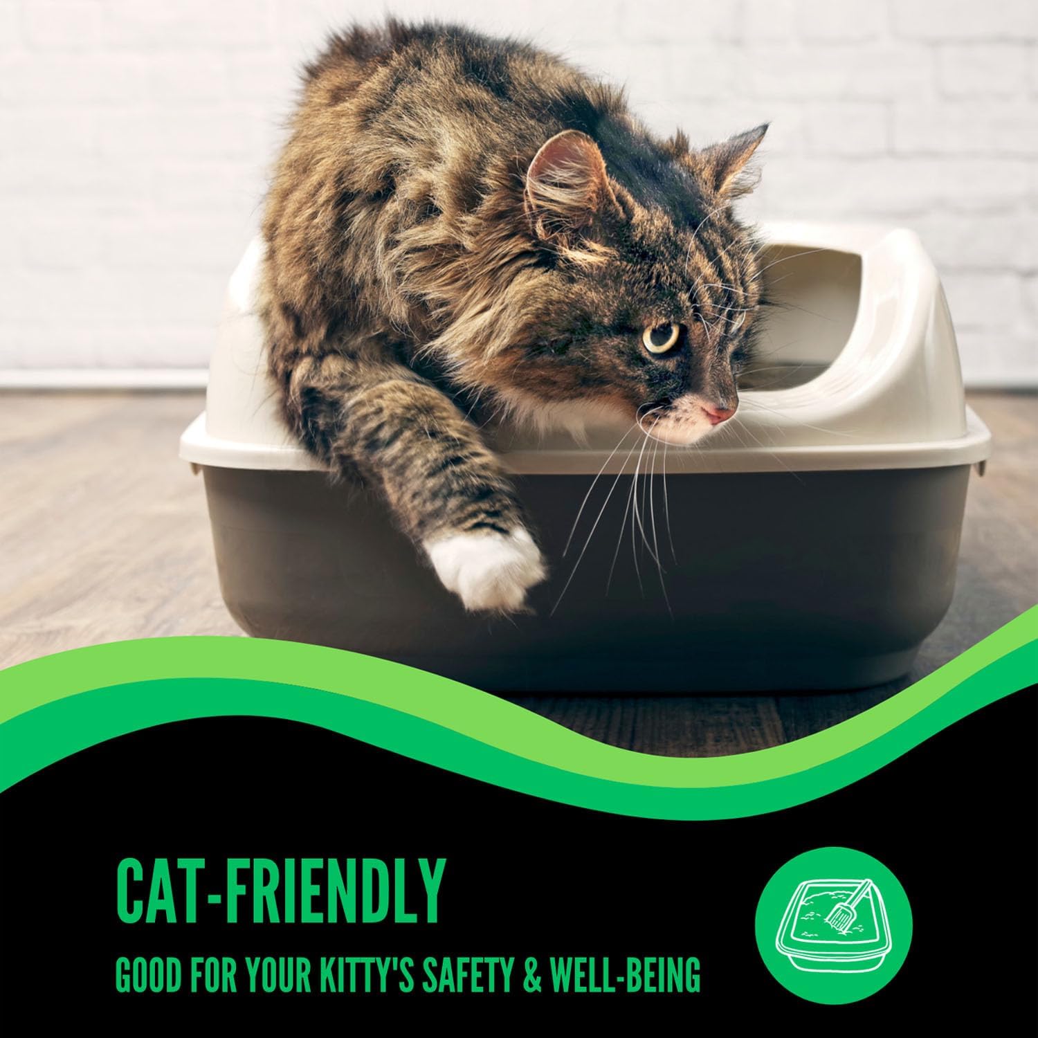 Desodorizador de arena para gatos, caja de arena para gatos, eliminador de orina de olores para mascotas para control de olores fuerte, removedor de