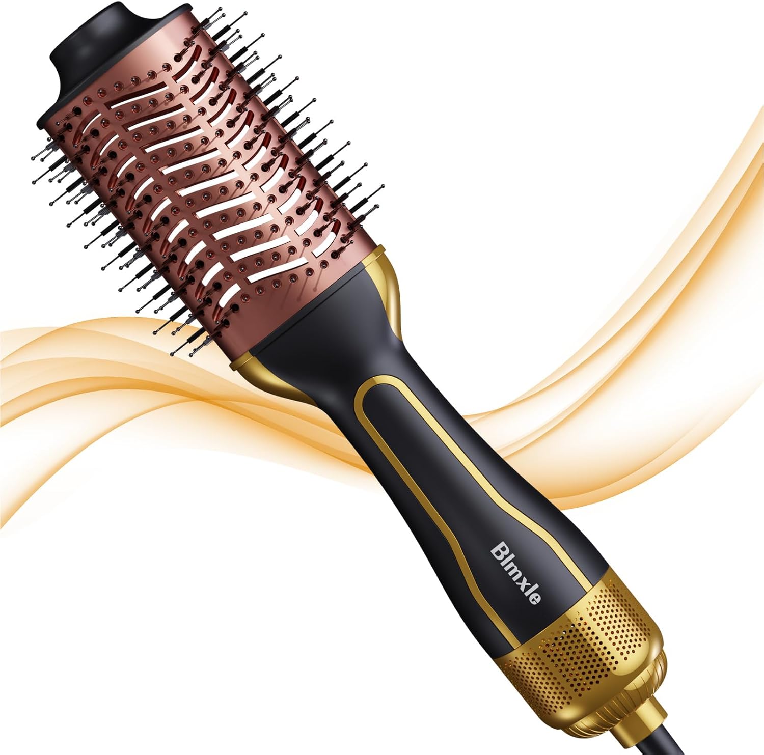 Blmxle Cepillo secador de pelo grande en uno, cepillo de iones negativos y voluminizador para mujeres, cepillo secador de pelo de un solo paso,