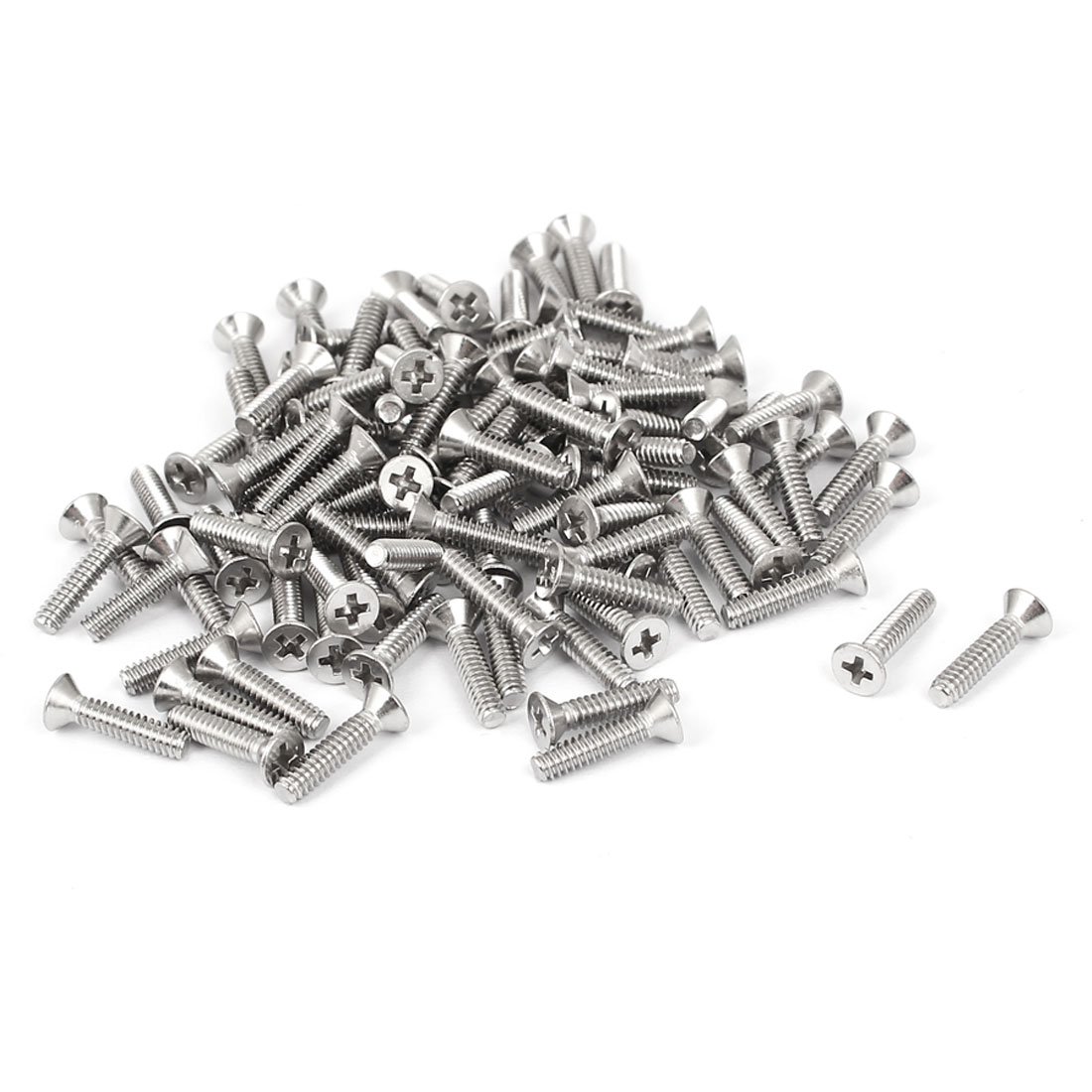 IIVVERR Tornillos de máquina de cabeza avellanada plana Phillips de acero inoxidable 4#-40×12 pulgadas, 100 unidades (4# -40×12 ‘Tornillos de