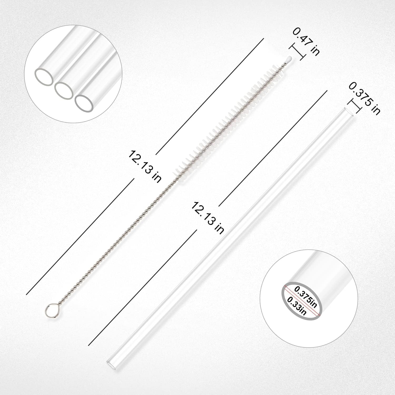 Stanley – Vaso de repuesto para vaso Stanley de 40 onzas y 30 onzas, paquete de 6 popotes reutilizables con 2 cepillos de limpieza, popote para