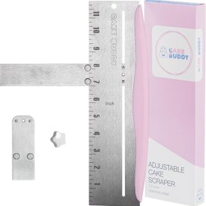 Raspador ajustable para tartas, herramienta perfecta para decorar pasteles para glasear pasteles suaves y uniformes, herramienta más suave  Acero Raspador ajustable para tartas, herramienta perfecta para decorar pasteles para glasear pasteles suaves y uniformes, herramienta más suave  Acero