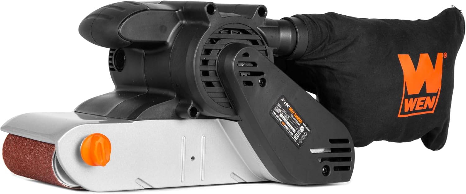 WEN Lijadora de banda portátil y de sobremesa con combinación de velocidad variable de 10 amperios y 4 por 24 pulgadas (HB424V)