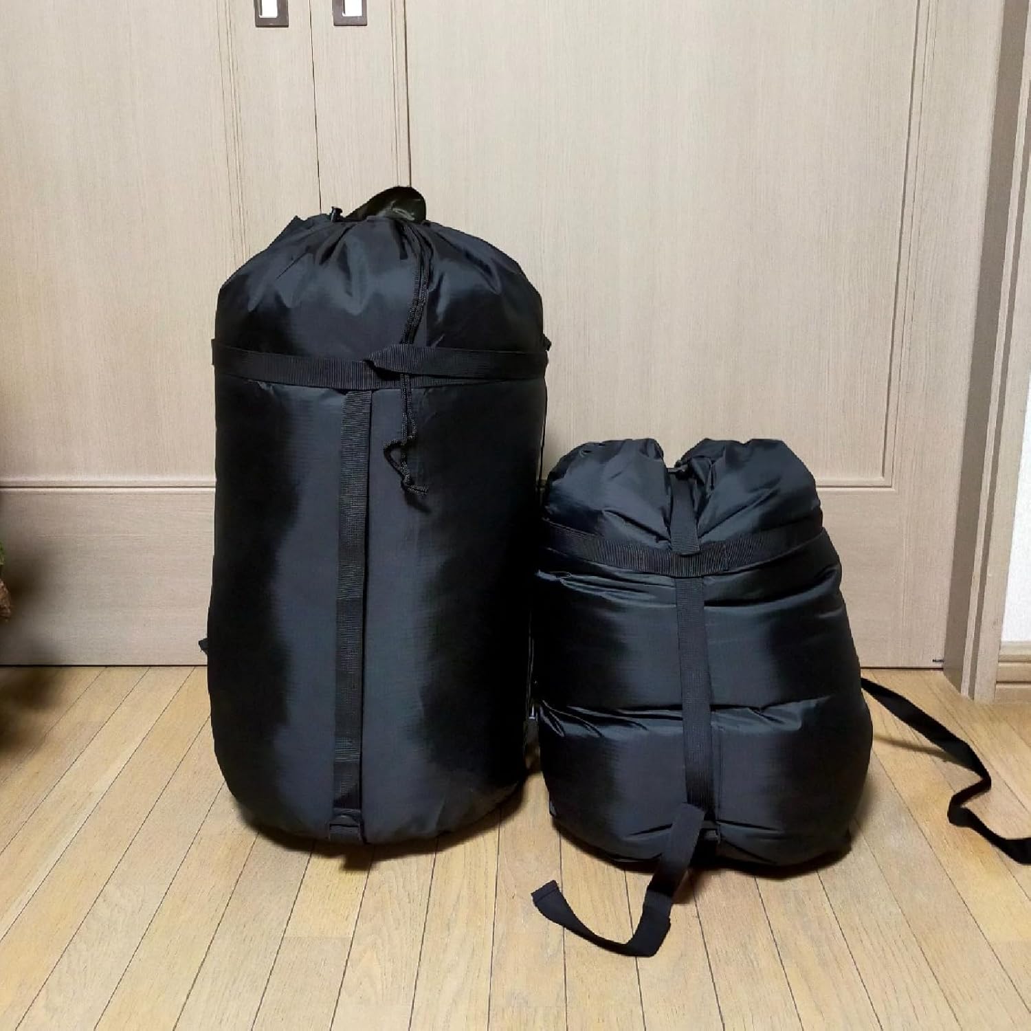 JEELAD Saco de compresión de nailon ultraligero saco de dormir de compresión, equipo de ahorro de espacio para campamento, senderismo, mochileros,