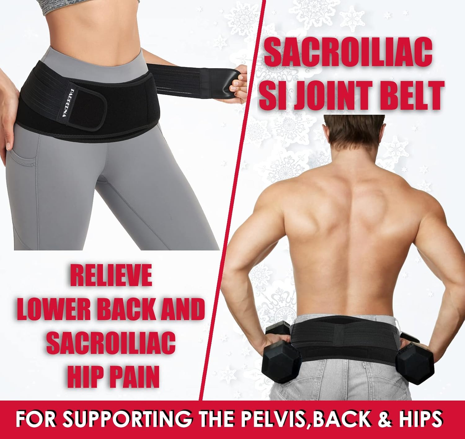 Sacroiliac SI – Cinturón de cadera para mujeres y hombres, cinturón de cadera SI para articulaciones, soporte de espalda baja, soportes de cadera