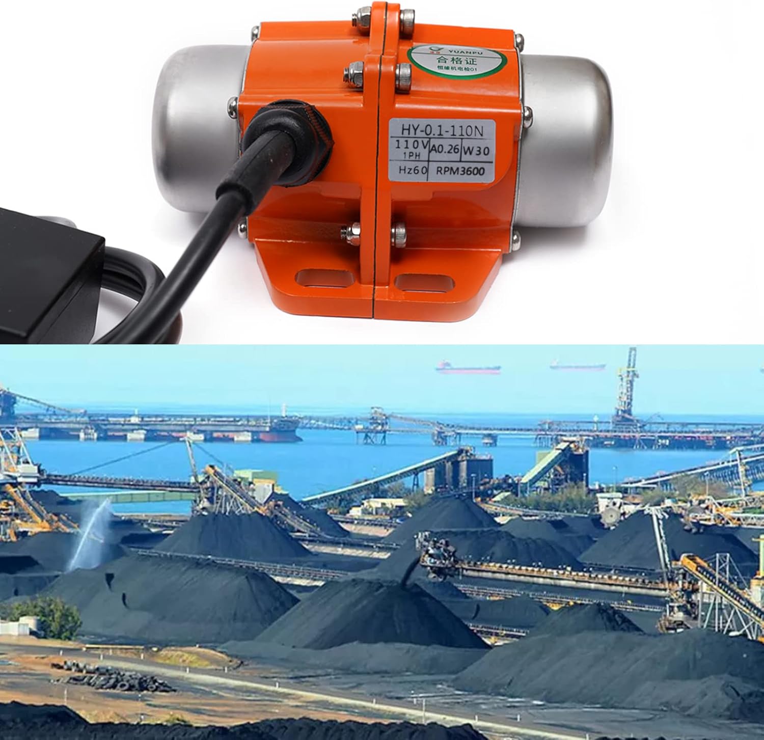 Vibración concreta del motor de vibración 30W – 3600RPM, vibradores vibratorios asíncronos de la aleación de aluminio de la CA 110V para la