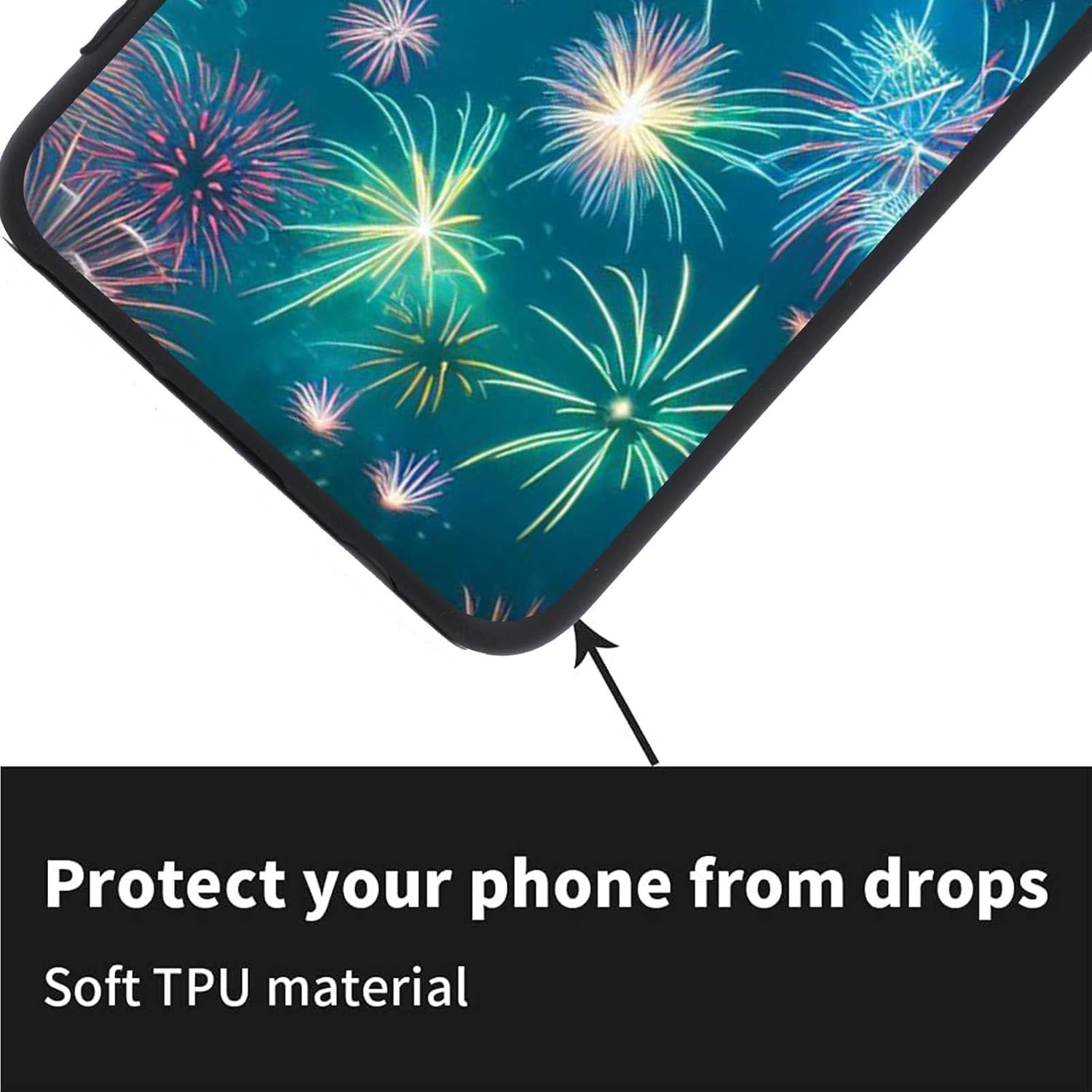 Compatible con Moto One 5G AceMotorola G 5G Fireworks Case, patrón abstracto de noche de fuegos artificiales para Moto Case hombres mujeres,