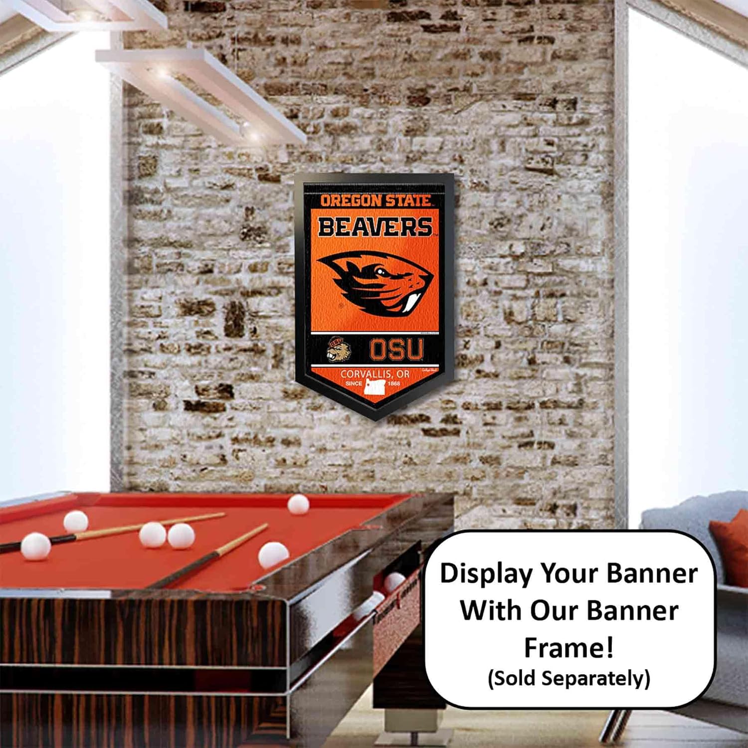 College Flags & Banners Co. Banderín de Oregon State Beavers Heritage History