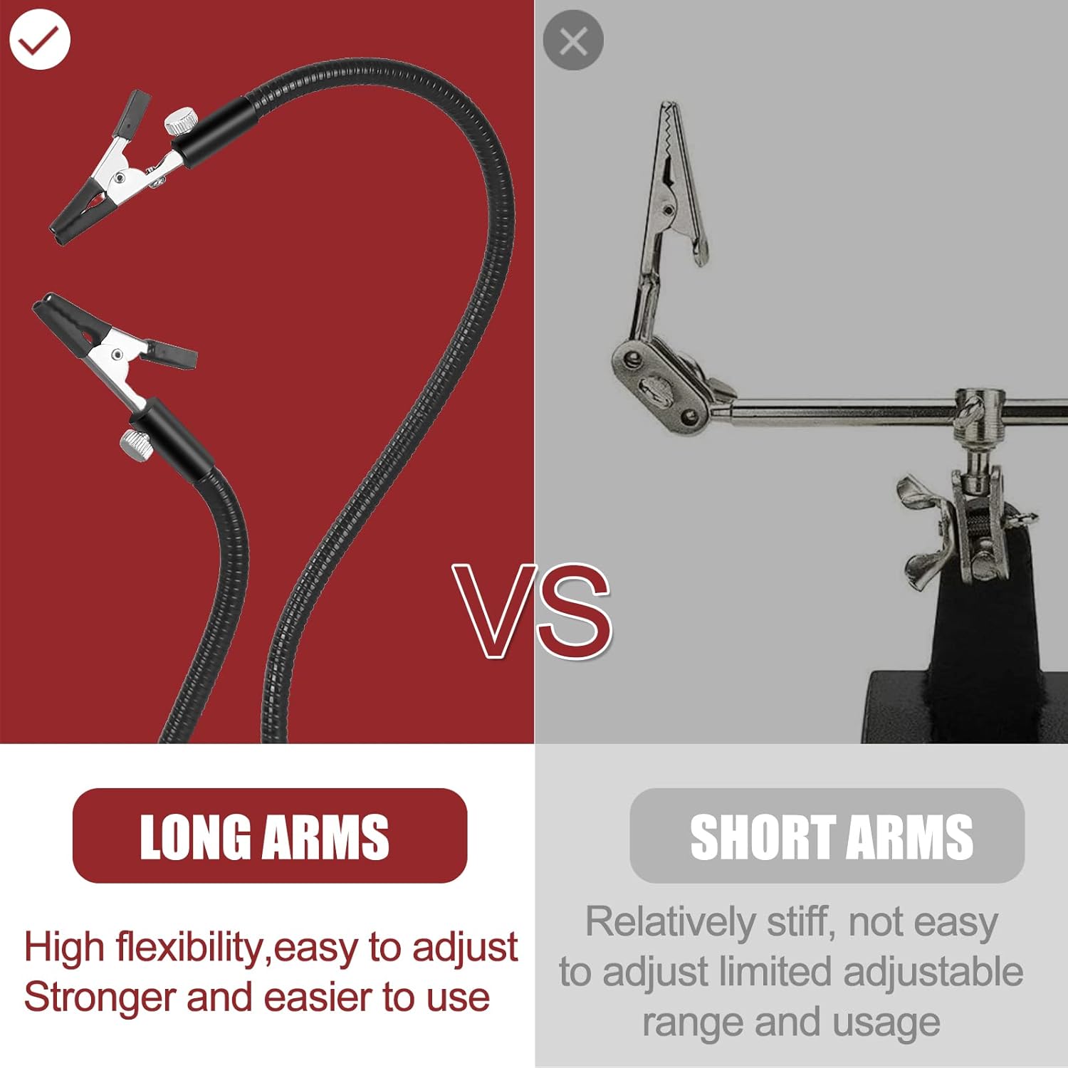 Helping Hands – Estación magnética de tercer ayudante con 4 brazos magnéticos de soldadura, soporte para pistola de soldadura y base estable grande