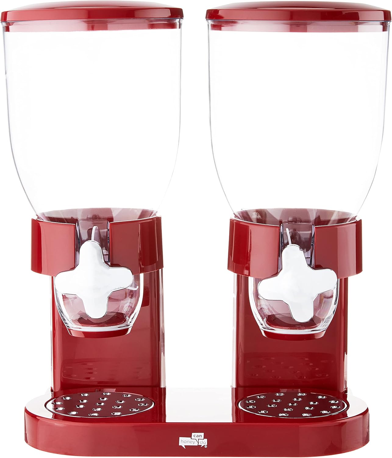 Dispensador único Zevro de alimentos secos, Contemporáneo, RojoCromo