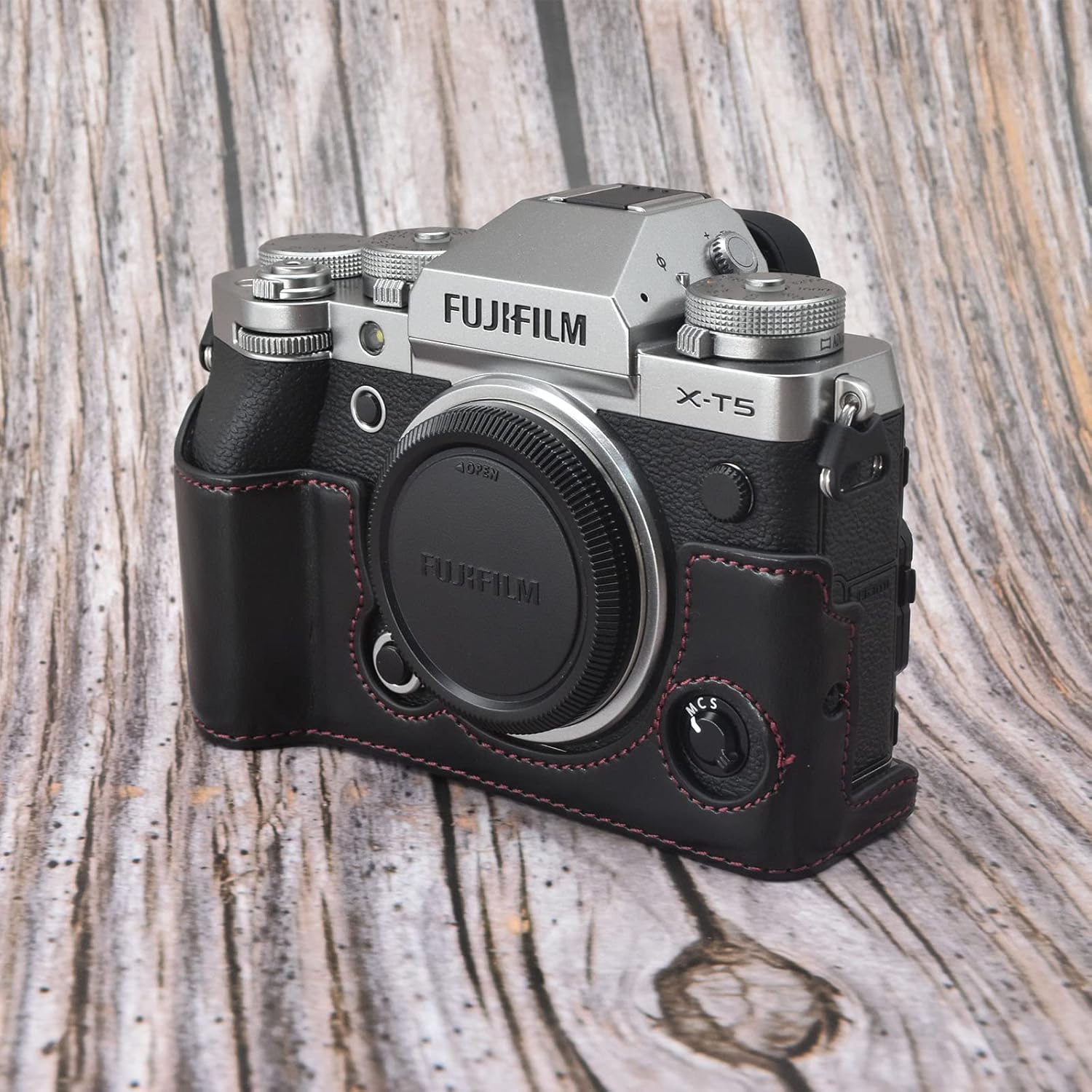 Rieibi Fuji XT5 – Funda de piel sintética para cámara digital Fujifilm X-T5, funda protectora para Fuji XT5 X-T5, color negro