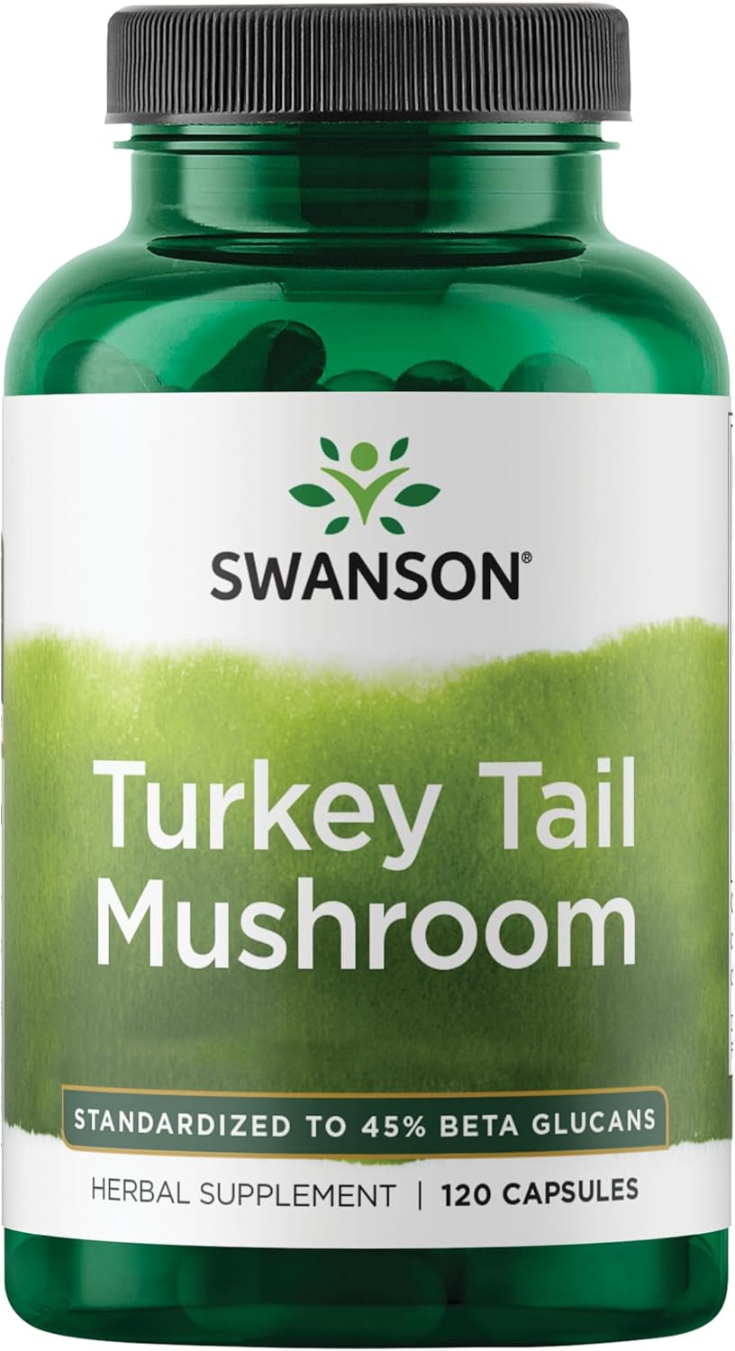 Swanson Hongo cola de pavo – Suplemento herbario – Fórmula natural – (120 cápsulas, 500 mg)