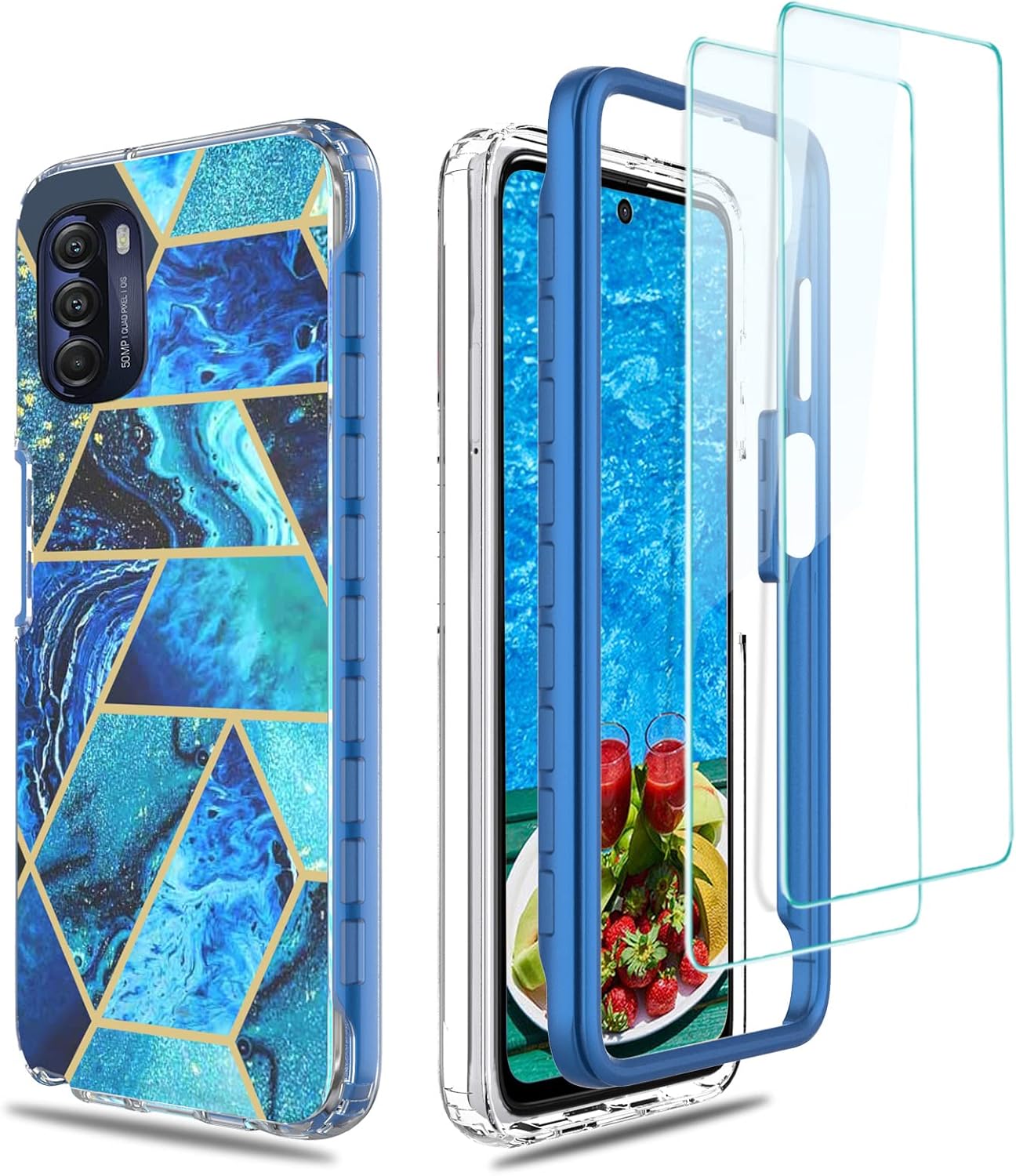 Jeylly Motorola G Stylus 5G 2022 – Funda para Moto G Stylus 5G 2022, funda híbrida de policarbonato duro + goma de poliuretano termoplástico suave a