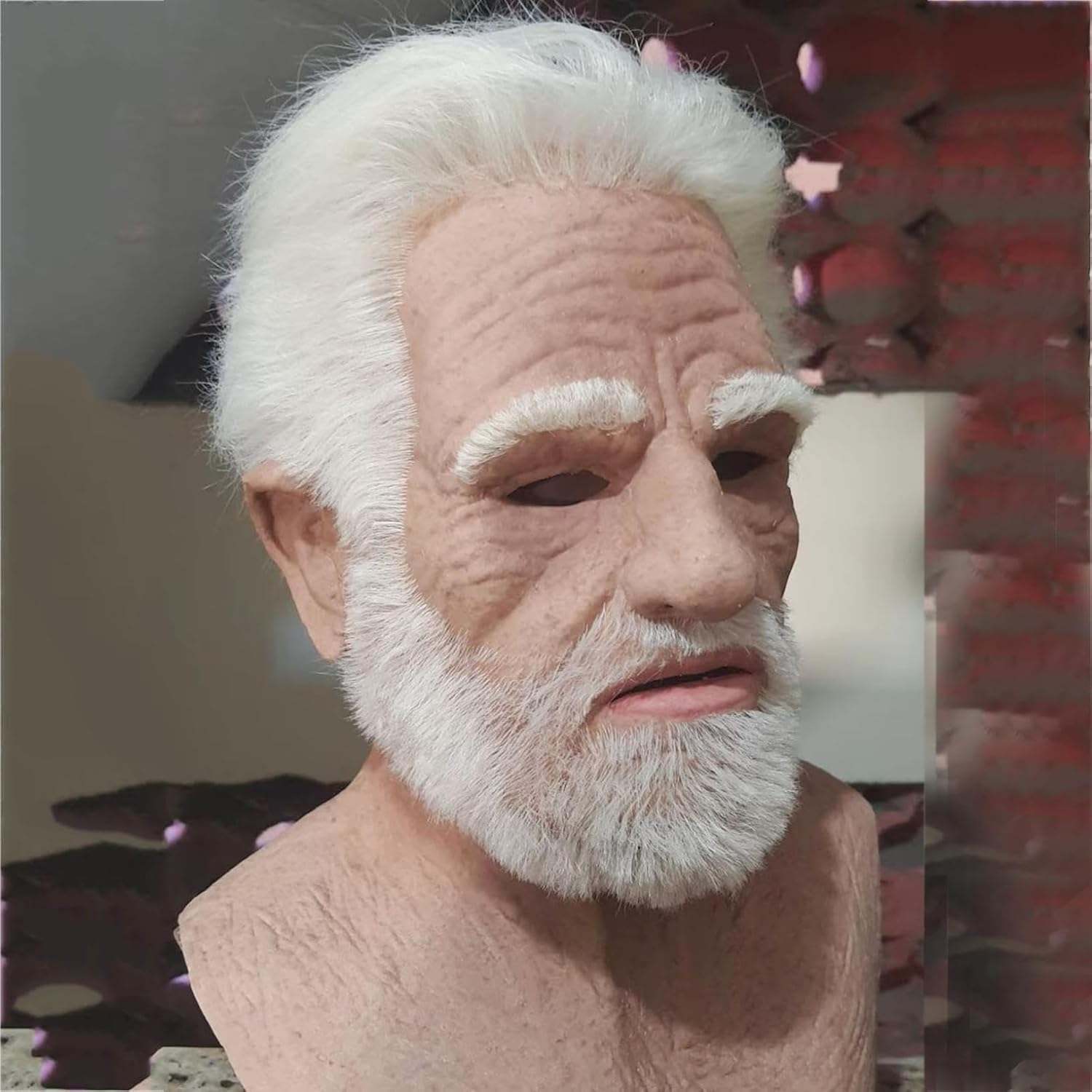 Bagmrteho Máscaras realistas de látex para Halloween, nariz grande, súper suave, antiarrugas, máscara de Halloween para cosplay