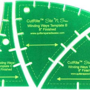 Quilter’s Paradise Slit N Sew Winding Ways Set Templates – AcrÃlico Quilter’s Paradise Slit N Sew Winding Ways Set Templates – AcrÃlico