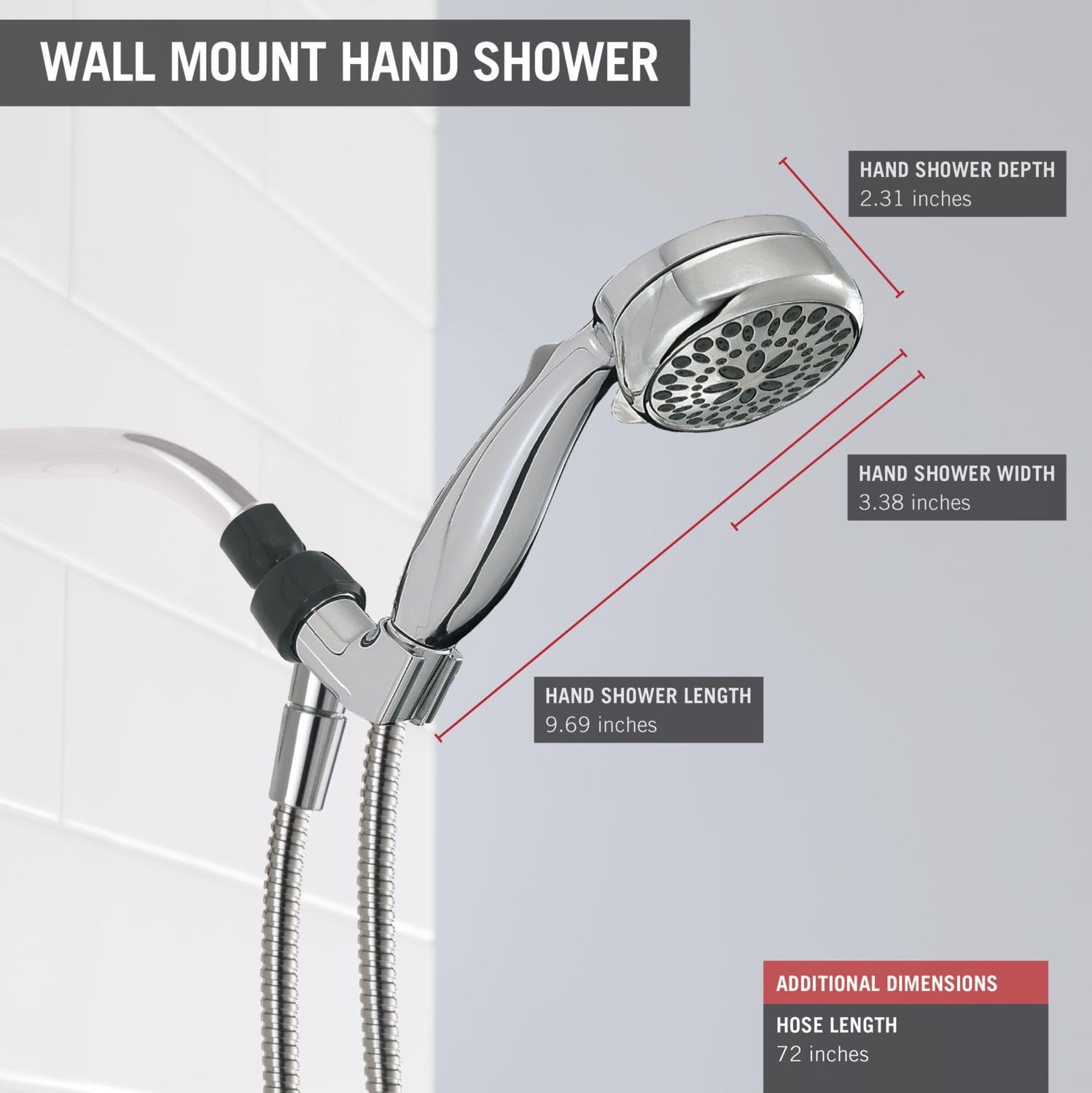 Ducha de mano Delta Faucet con 7 ajustes manuales, 75701