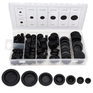 cSeao Kit surtido de 170 piezas de ojales de goma negra, 7 tamaños de junta de anillo de ojal de 14″ 516″ 38″ 716″ 12″ 58″ 34″ 78″ 1″ cSeao Kit surtido de 170 piezas de ojales de goma negra, 7 tamaños de junta de anillo de ojal de 14″ 516″ 38″ 716″ 12″ 58″ 34″ 78″ 1″
