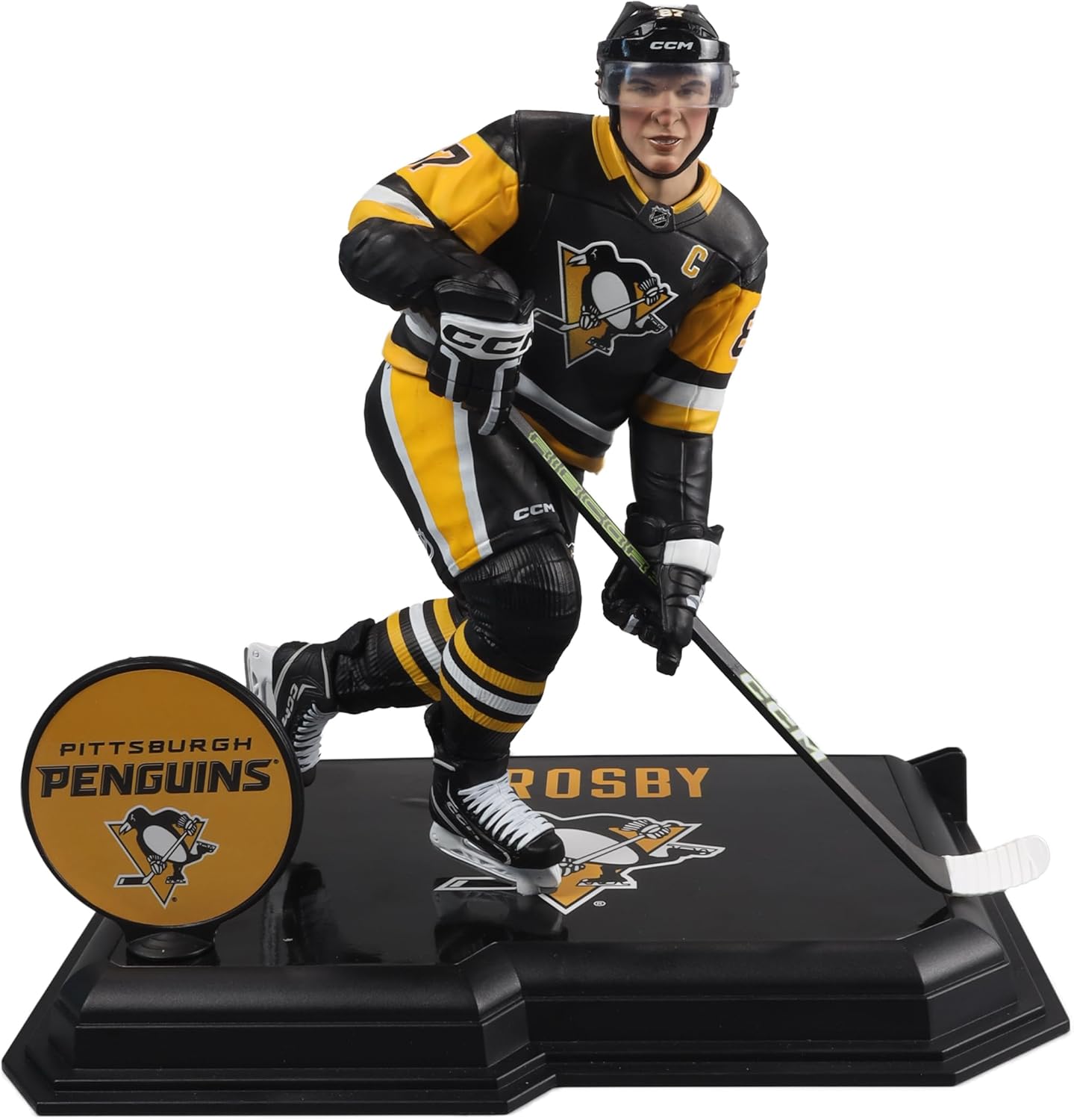 McFarlane Toys – Figura posada de Sidney Crosby (Pittsburgh Penguins) de la NHL de 7 pulgadas, Picks deportivos de McFarlane
