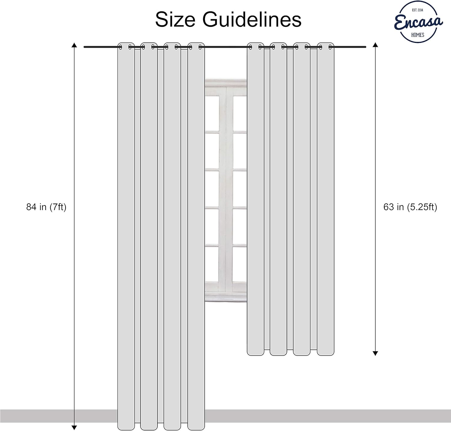 Encasa – Cortinas térmicas opacas para ventana con 2 fundas de almohada, cortinas de oscurecimiento de habitación con ojales para dormitorio y sala