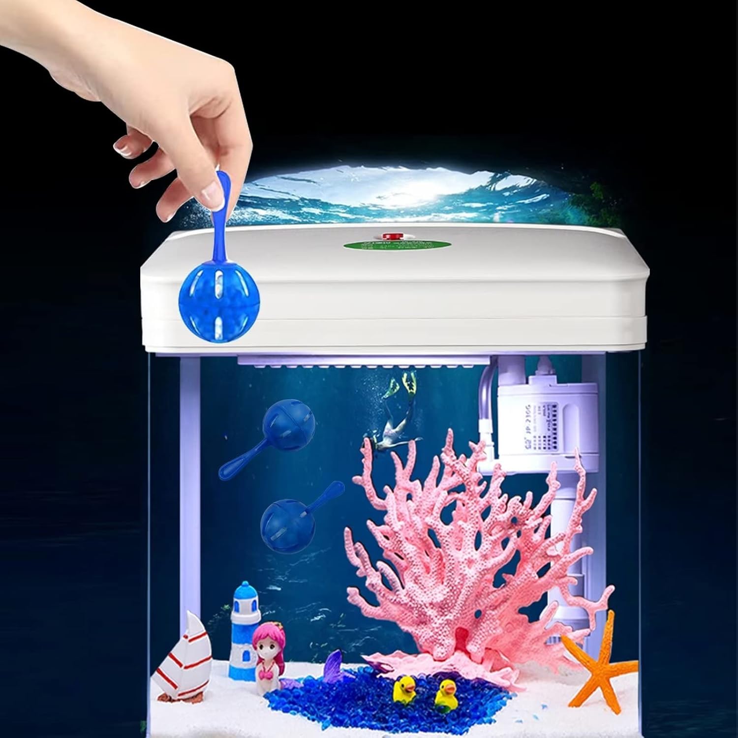 Limpiador humidificador de 12 piezas, bola de limpieza de desmineralización, funciona en todos los humidificadores residenciales y peceras, purifica