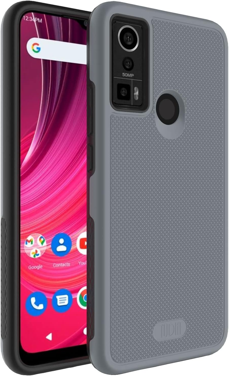 TUDIA DualShield Grip – Funda protectora diseñada para BLU S91 Pro 2022, MergeGrip a prueba de golpes, de grado militar, delgada, de doble capa