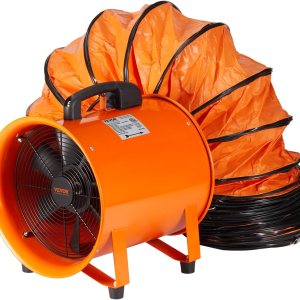 VEVOR Ventilador de ventilador utilitario de 16 pulgadas, 2 velocidades con manguera de conducto de 16.4 pies VEVOR Ventilador de ventilador utilitario de 16 pulgadas, 2 velocidades con manguera de conducto de 16.4 pies